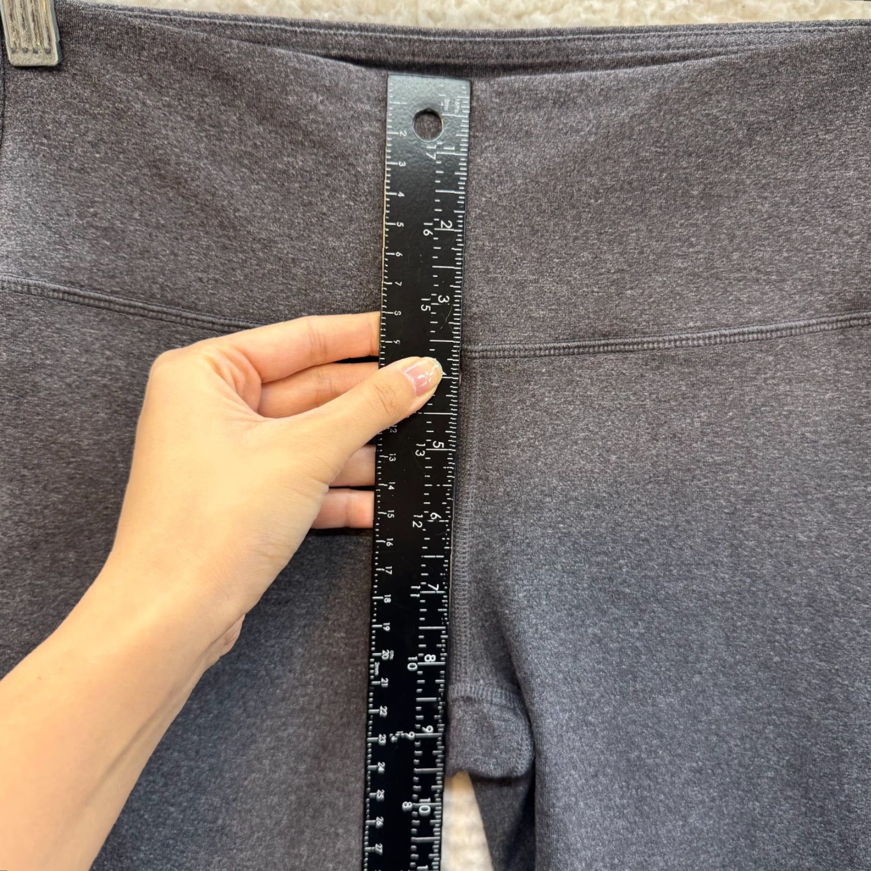 Alo VINTAGE? (No) Alo Scrunch Leggings M Women Gray Scrunch Yoga Gym Workout Medium Gray White Long Tall Stretch 90s? (No) Size 32" / US 10 / IT 46 - 6 Thumbnail