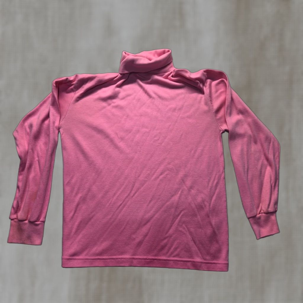 Pinko VINTAGE Gym Stone Pink Turtleneck Sweater Sweatshirt Hoodie Women L Large Size L / US 10 / IT 46 - 1 Thumbnail