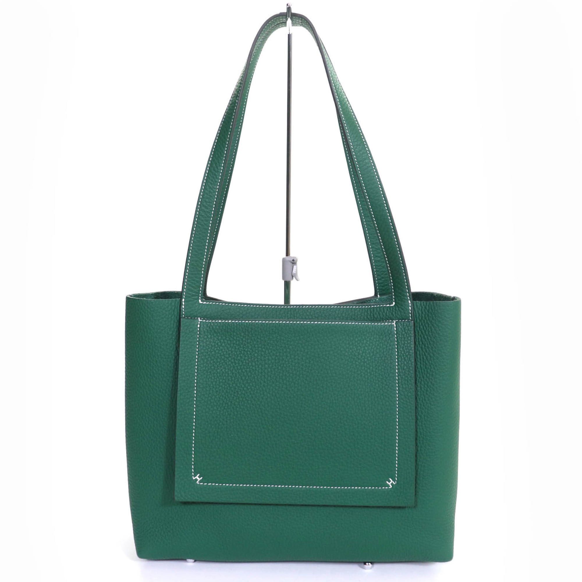 Hermes HERMES Cabas Serie 31 Taurillon Clemence Vert Moyen Tote Bag, Double Stamped, Includes Dust Made in France, Women's Size ONE SIZE - 1 Thumbnail