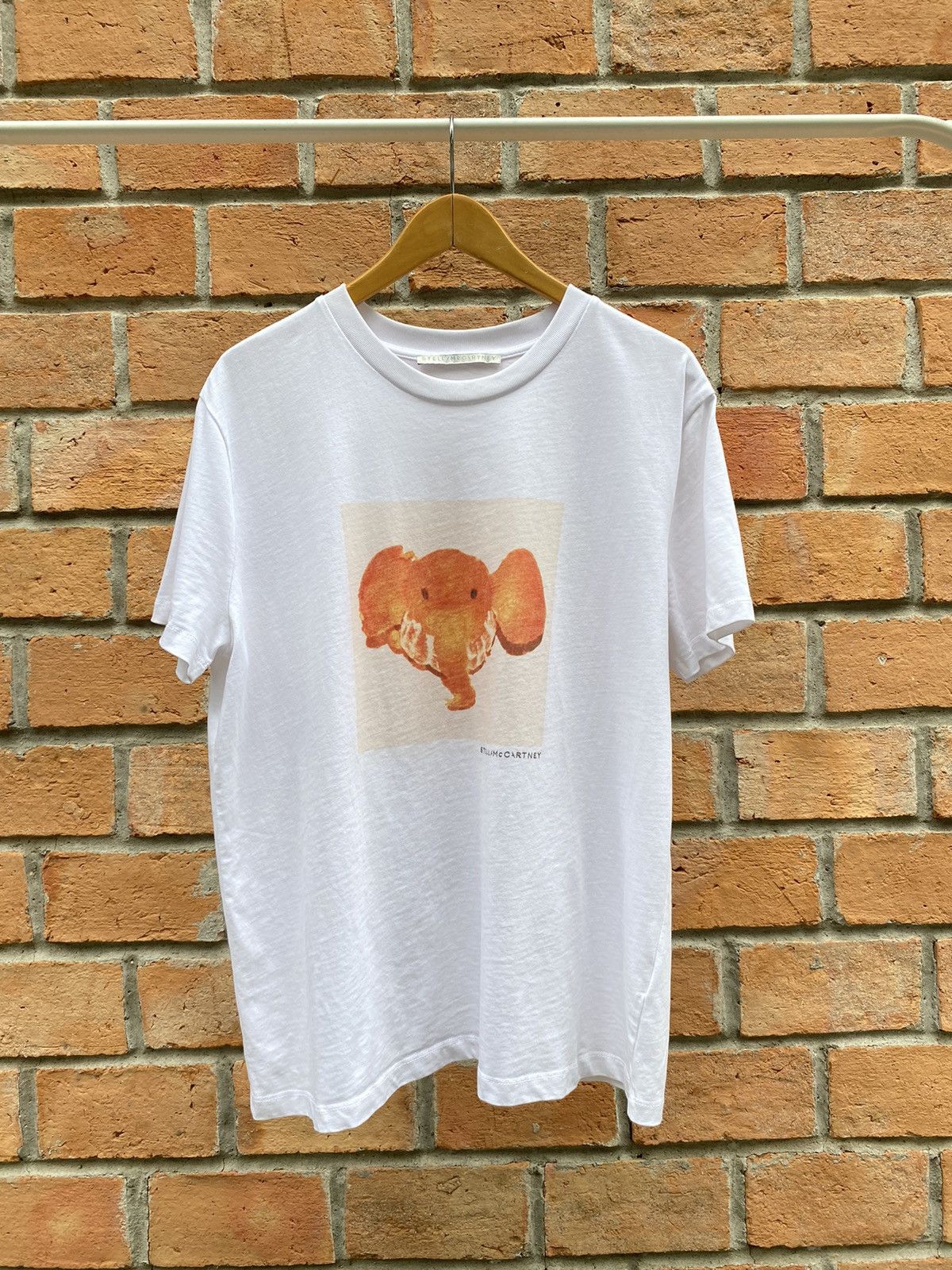 STELL / MCCARTNEY White Shirt with Elephant Face Print