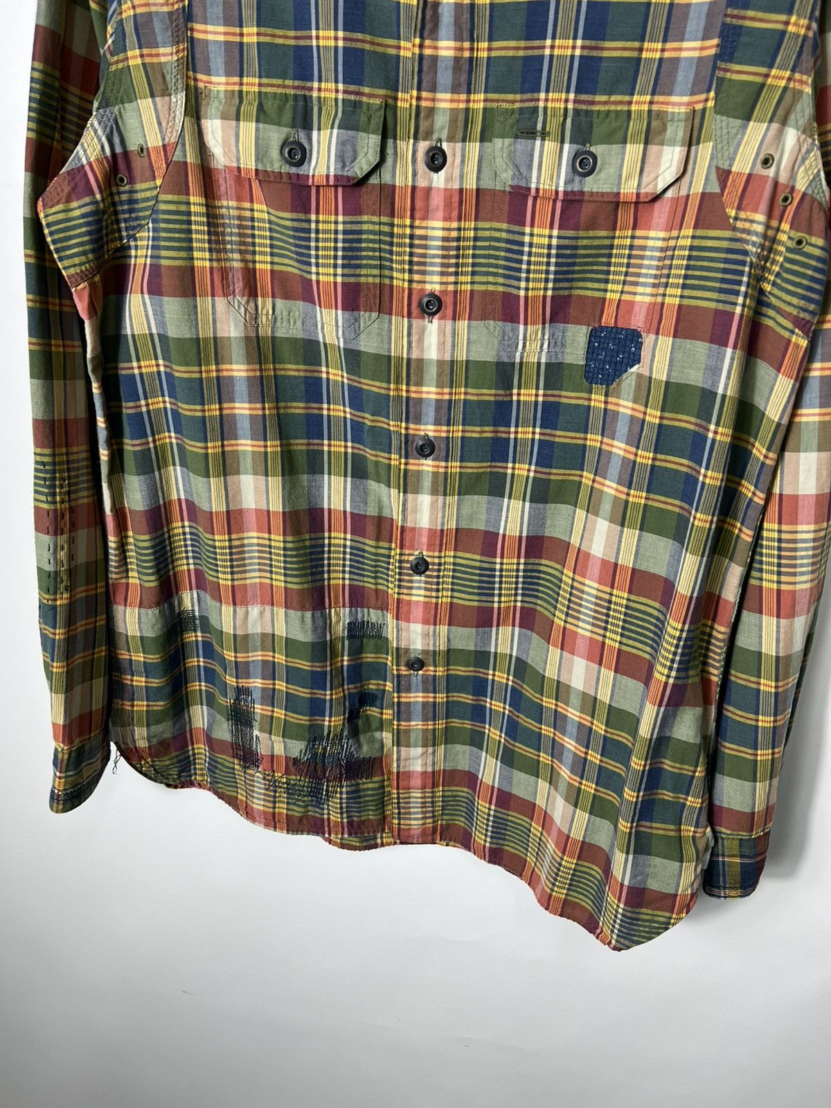 Polo Ralph Lauren Vintage rare Polo Ralph Lauren Custom Fit Patchwork Shirt Size US M / EU 48-50 / 2 - 3 Thumbnail