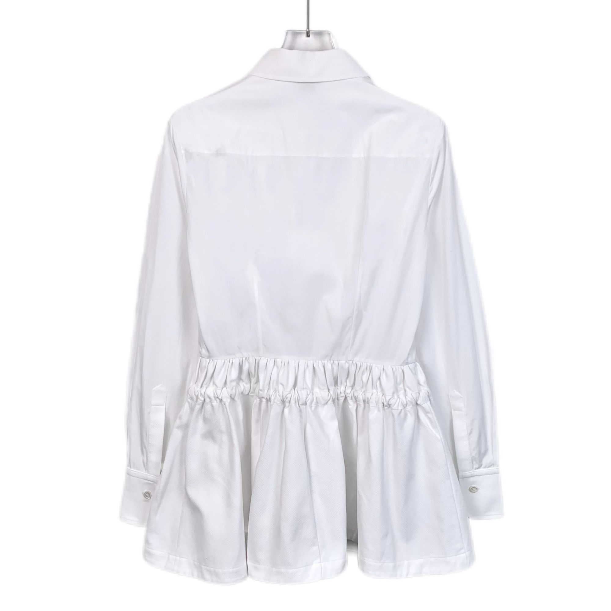 Alexander McQueen Alexander McQueen White Long Sleeve Drawstring Waist Shirt W Size XS / US 0-2 / IT 36-38 - 6 Thumbnail