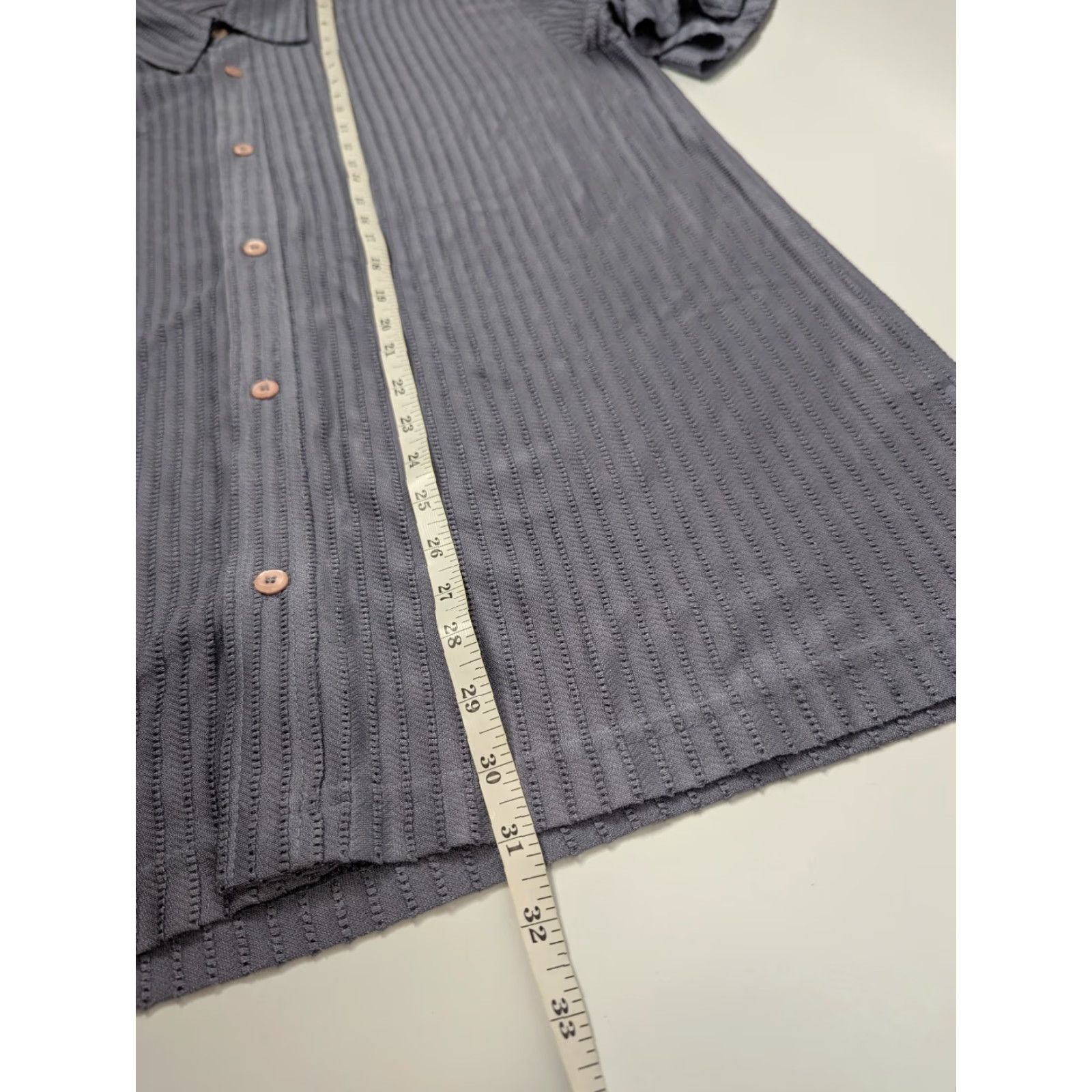 Vintage VINTAGE BC ETHIC Shirt Men's XL Gray Polyester Button-Up Short Sleeve Casual Travel Size US XL / EU 56 / 4 - 4 Thumbnail