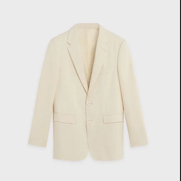 image of Celine O1W1Db10324 Classic Panama Jackets In Ivory, Men's (Size XL)