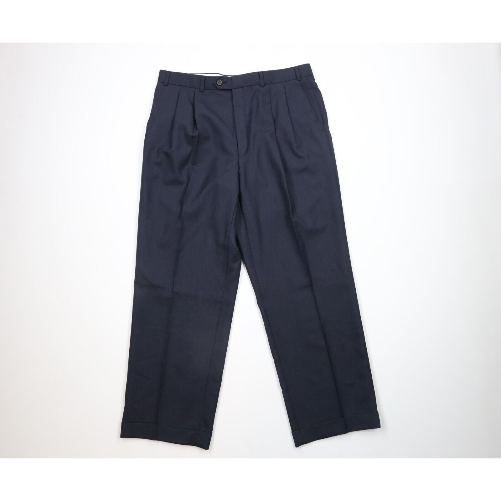 Ralph Lauren Ralph Lauren 2 Piece Wool Suit Wedding Navy Blue Size 40R - 9 Thumbnail