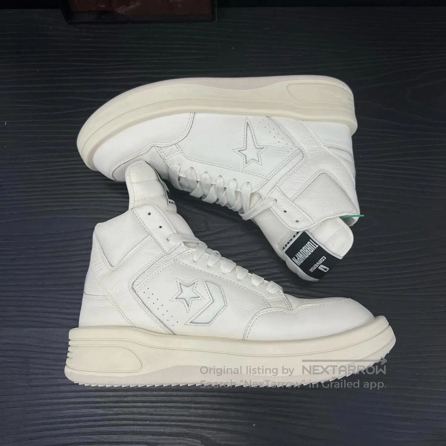 Converse White High-Top Sneakers Size 12. Size US 12 / EU 45 - 3 Thumbnail