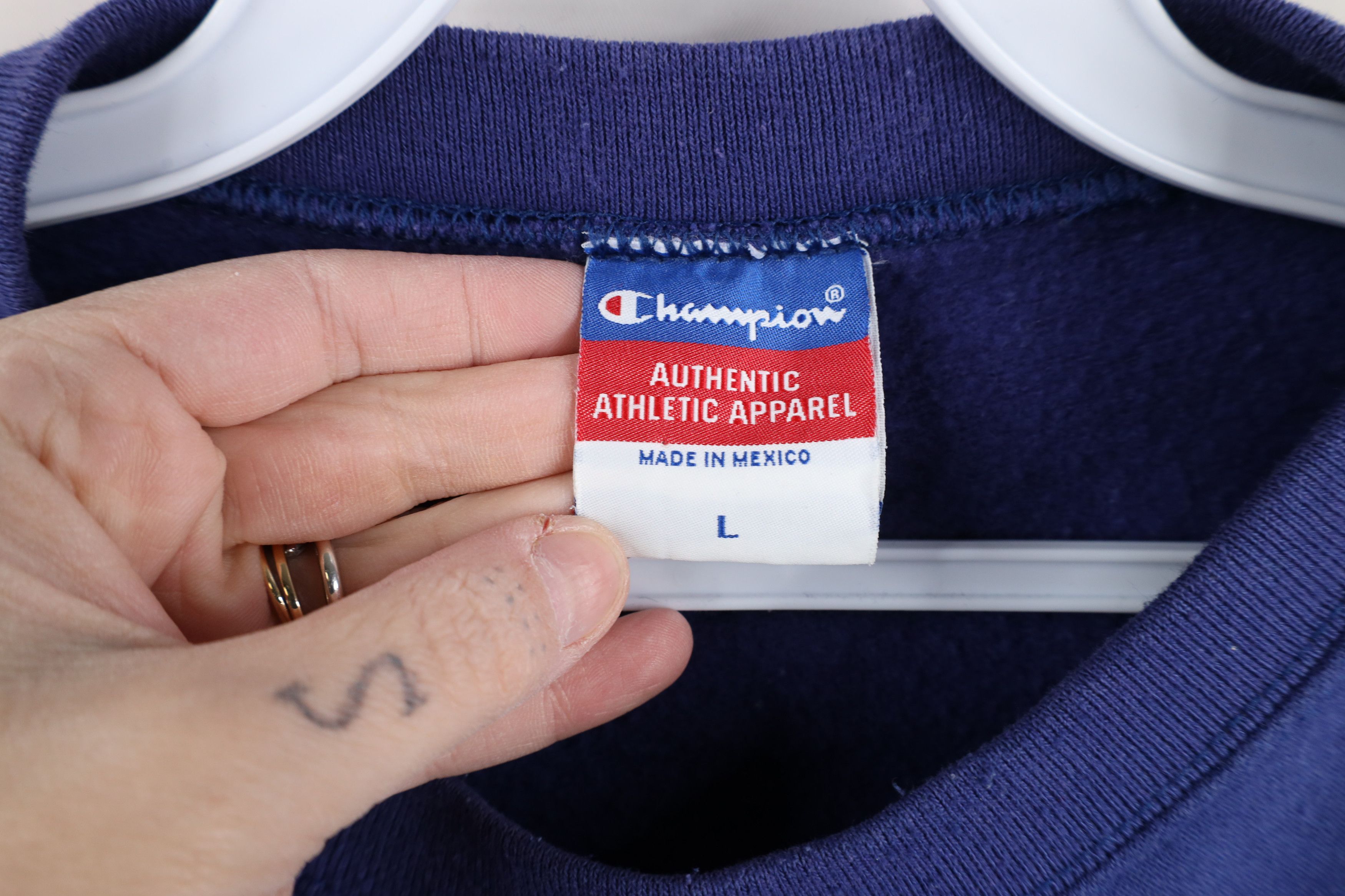 Champion × Vintage Vintage Champion College of Dupage Crewneck Sweatshirt Blue Size US L / EU 52-54 / 3 - 6 Thumbnail