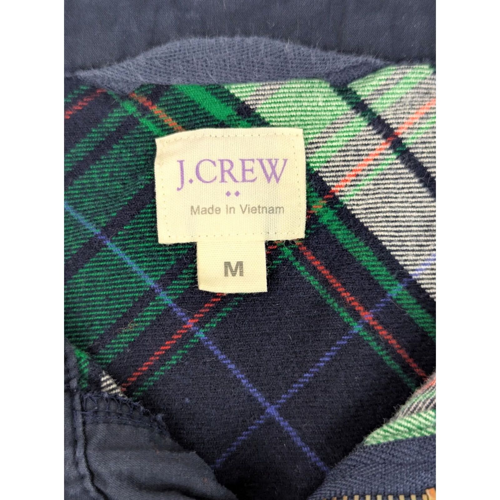 J.Crew J.CREW Half Zip Flannel Shirt Men M Green Plaid Tartan Long Sleeve EUC Size US M / EU 48-50 / 2 - 3 Thumbnail