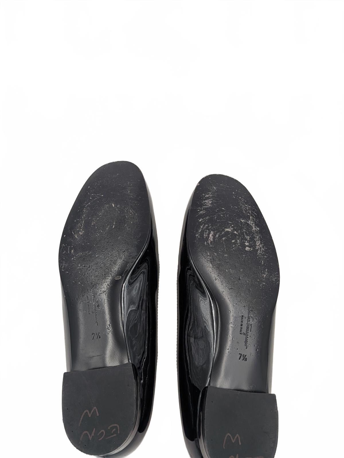 Salvatore Ferragamo Salvatore Ferragamo Black Patent Gancini Loafers 7.5 B Size US 7.5 / IT 37.5 - 9 Thumbnail