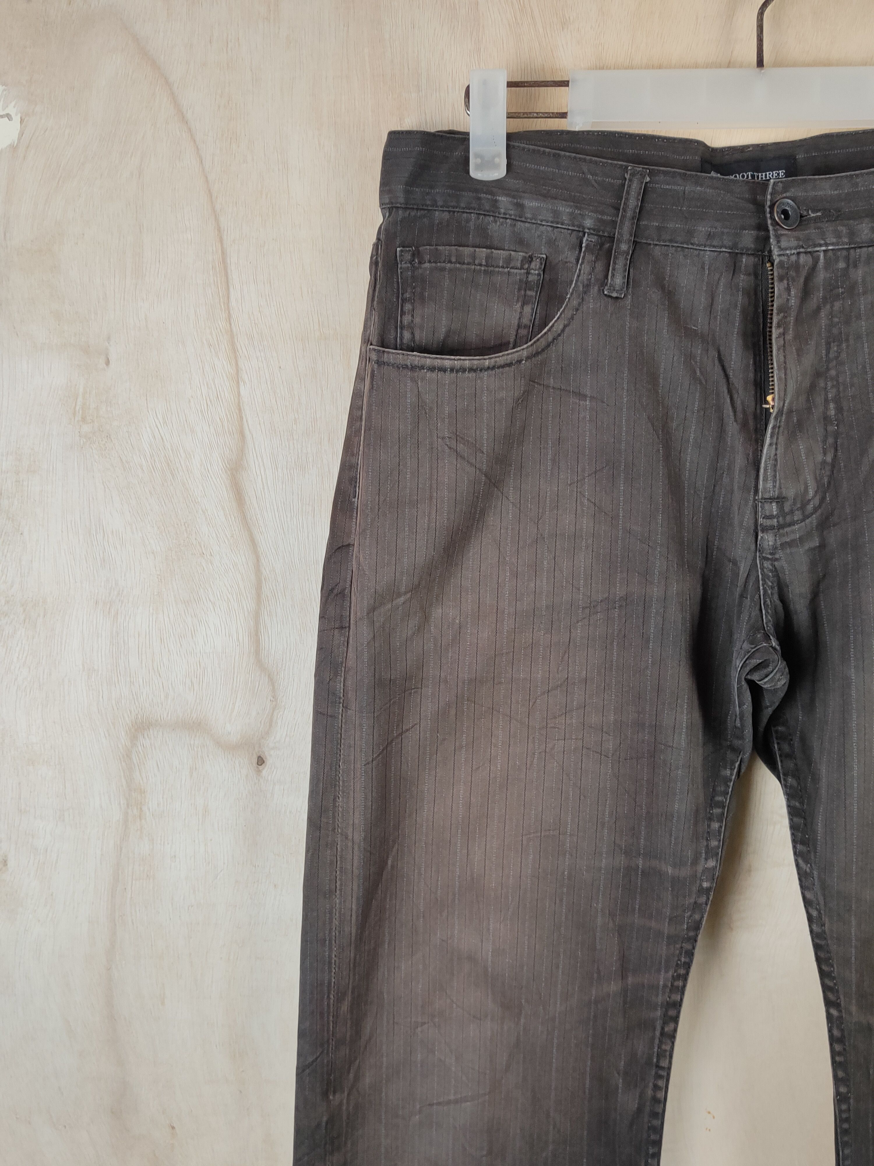 Japanese Brand Root Three Dark Brown Faded Multipocket Casual Pants #S2517 Size US 31 - 3 Thumbnail