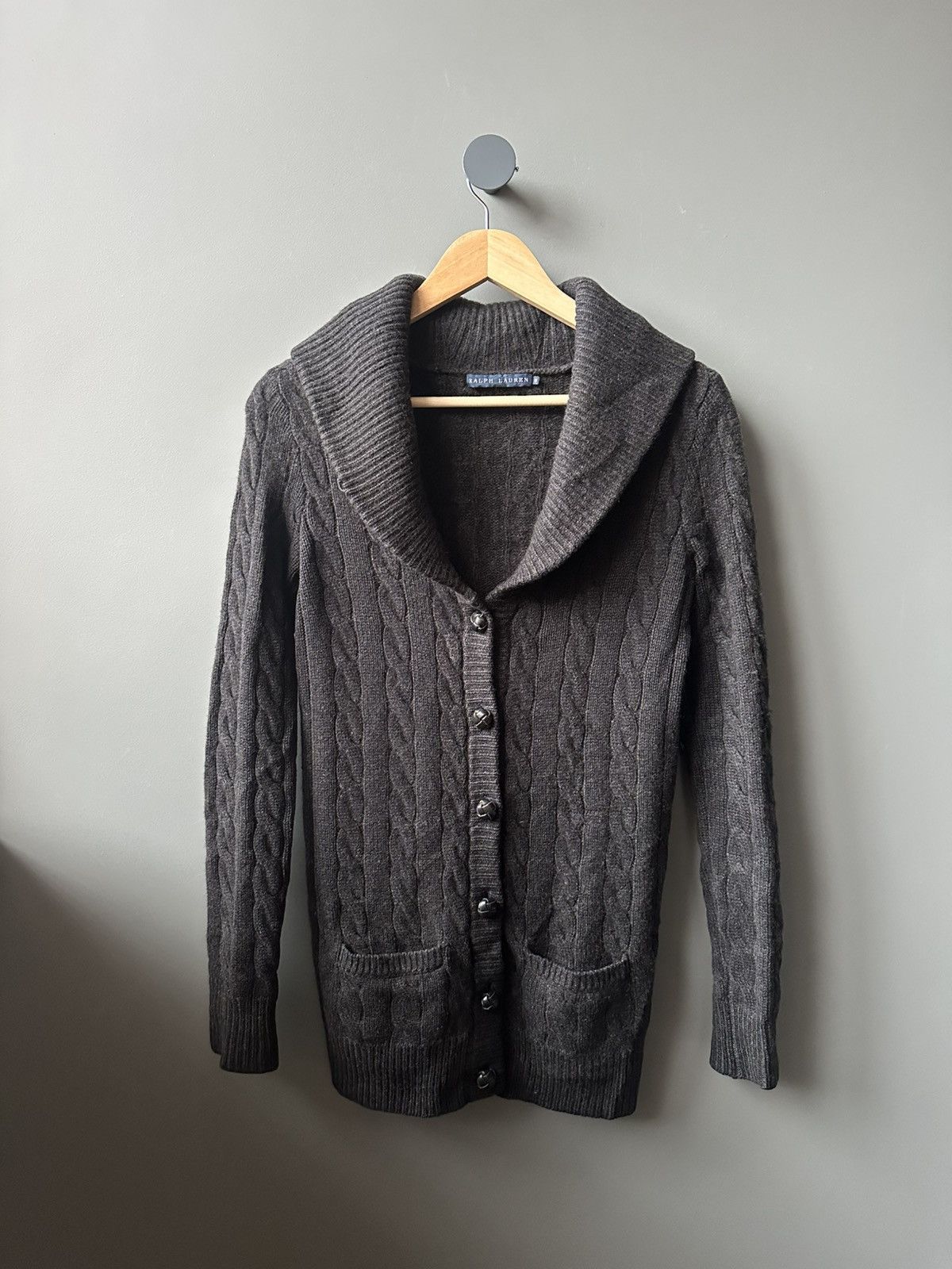 Ralph Lauren Ralph Lauren Cable Knit Cashmere Wool Cardigan Size M / US 6-8 / IT 42-44 - 1 Thumbnail