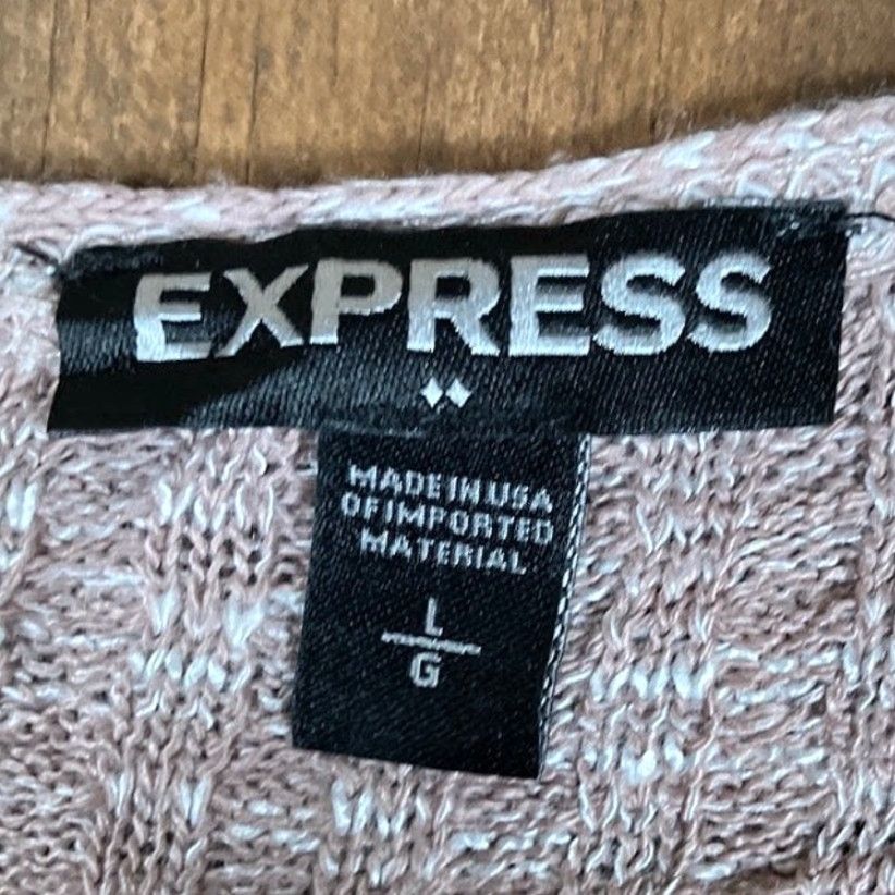 Express Express Women Sweater Tan Deep V Wrap Long Sleeve Knitted Large Size L / US 10 / IT 46 - 6 Thumbnail
