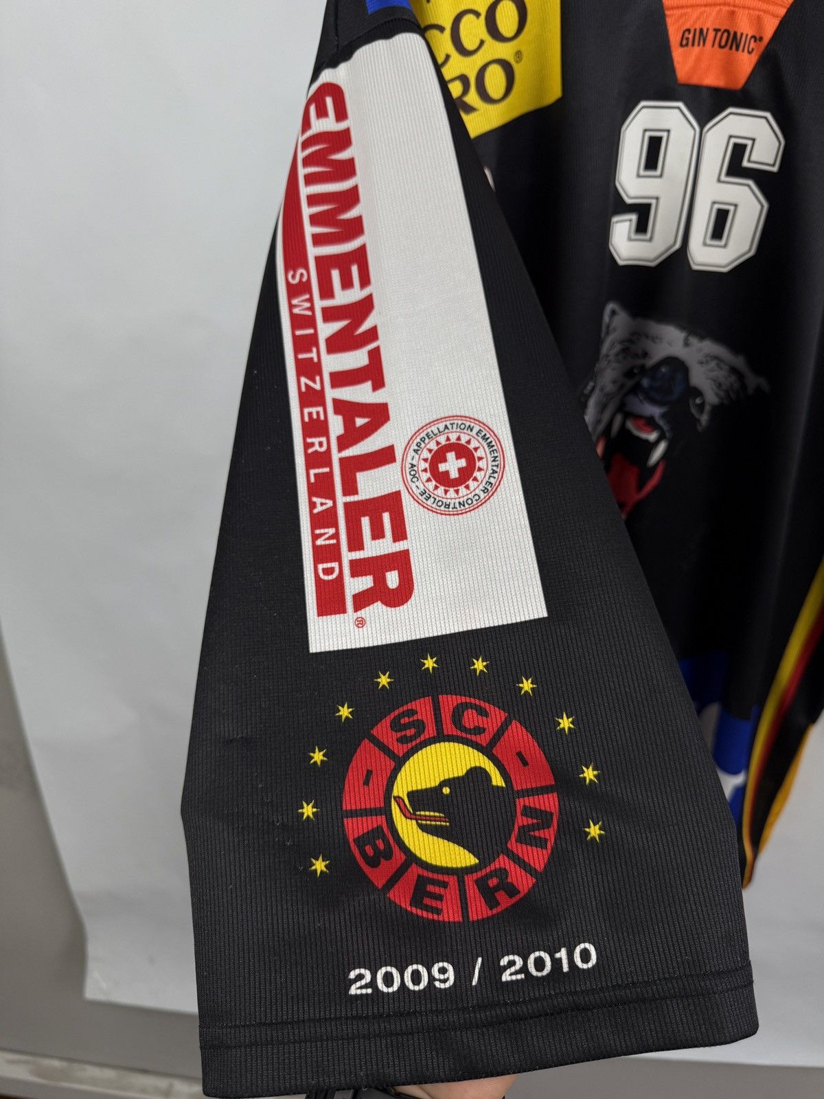 NHL 🇨🇭 2009 SC Bern #96 DUBE Switzerland Hockey Jersey Peugeot Size US L / EU 52-54 / 3 - 9 Thumbnail