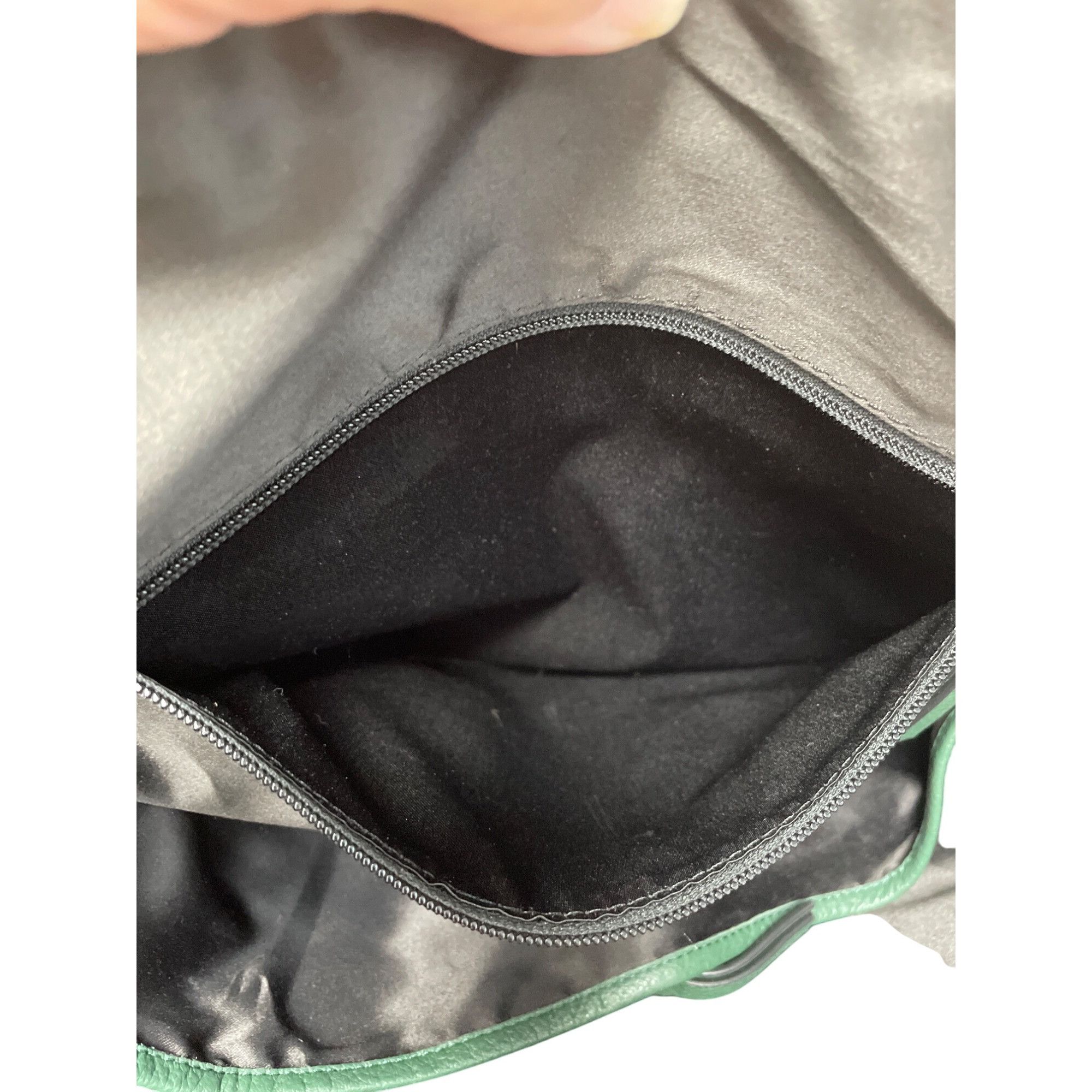 Other Tahari Womans Green Pebbled Leather Tote HandBag Silver Char Size ONE SIZE - 16 Thumbnail