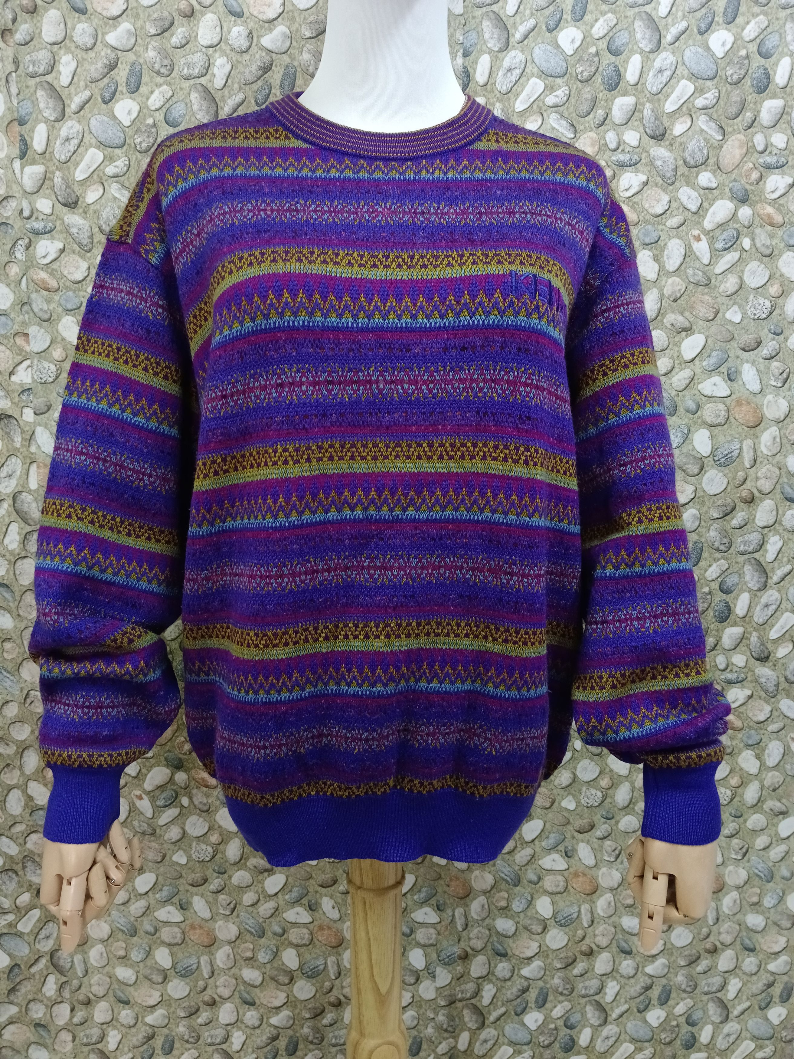 Kenzo KENZO MULTICOLOUR KNIT SWEATSHIRT Size US S / EU 44-46 / 1 - 2 Thumbnail