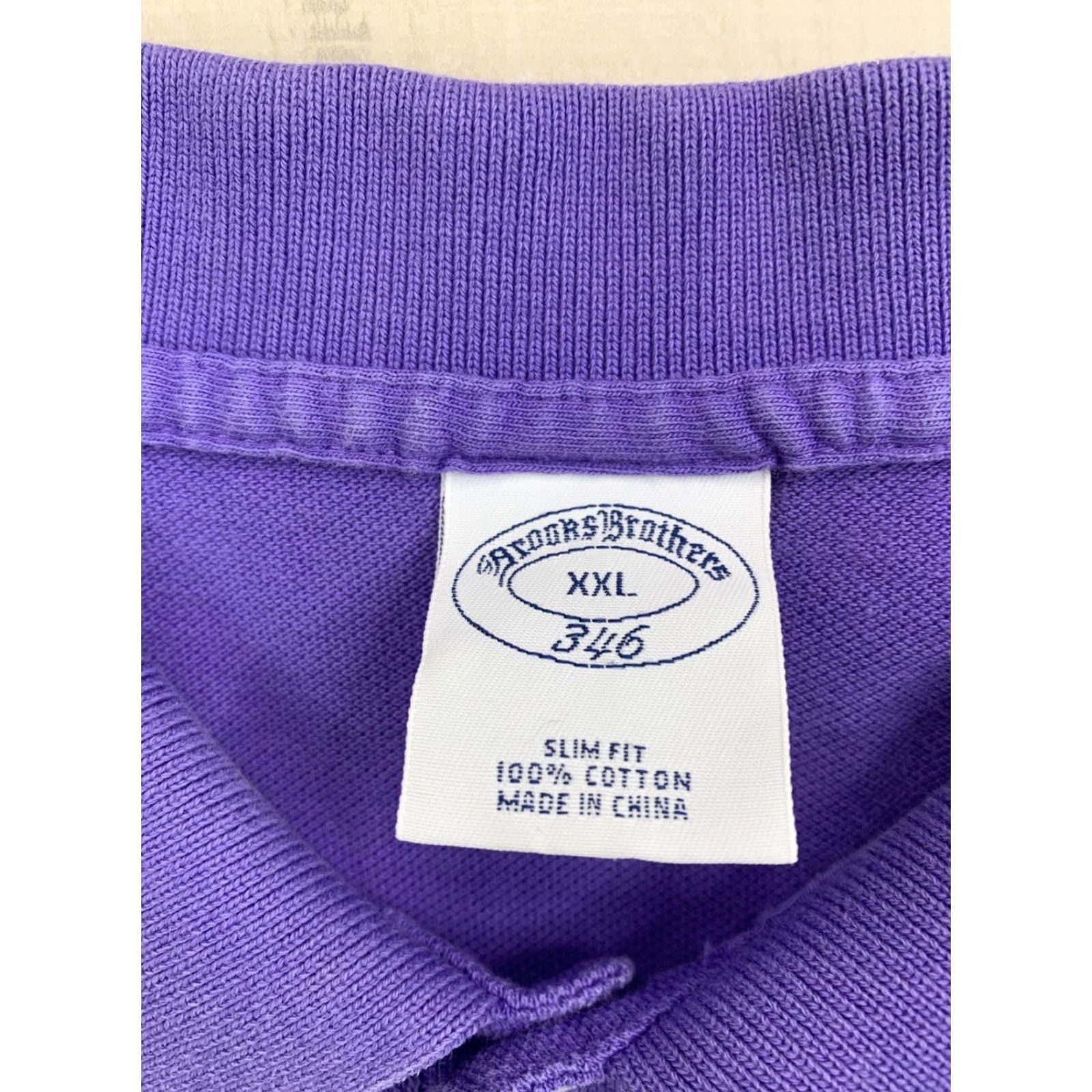 Brooks Brothers VINTAGE Brooks Brothers 346 Slim Fit Cotton Purple Polo Shirt Mens XXL Size US XXL / EU 58 / 5 - 5 Thumbnail