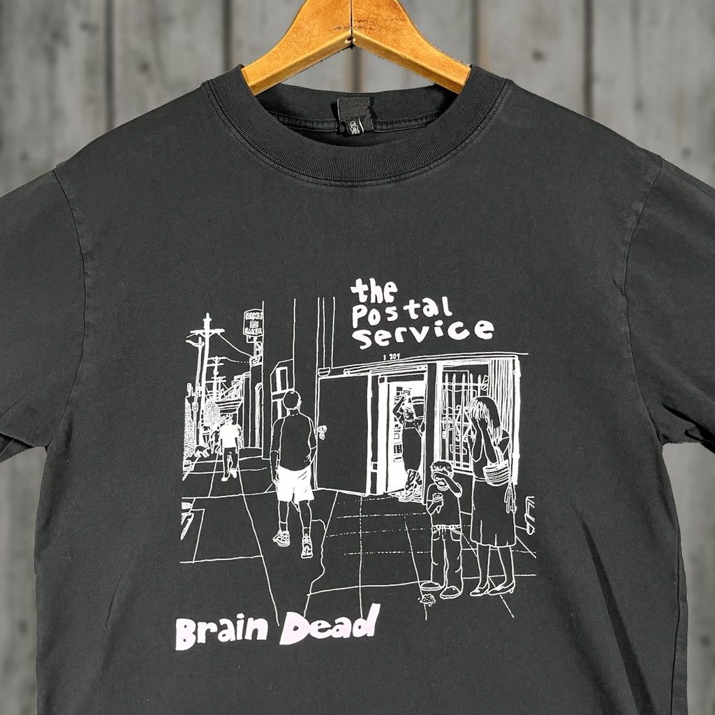 Brain Dead Brain Dead x The Postal Service T-Shirt Mens XS Size Black Crew Neck Short Sleeve 100% Cotton Give Up Anniversary Band Brain Dead The Postal Service Size US XS / EU 42 / 0 - 1 Thumbnail