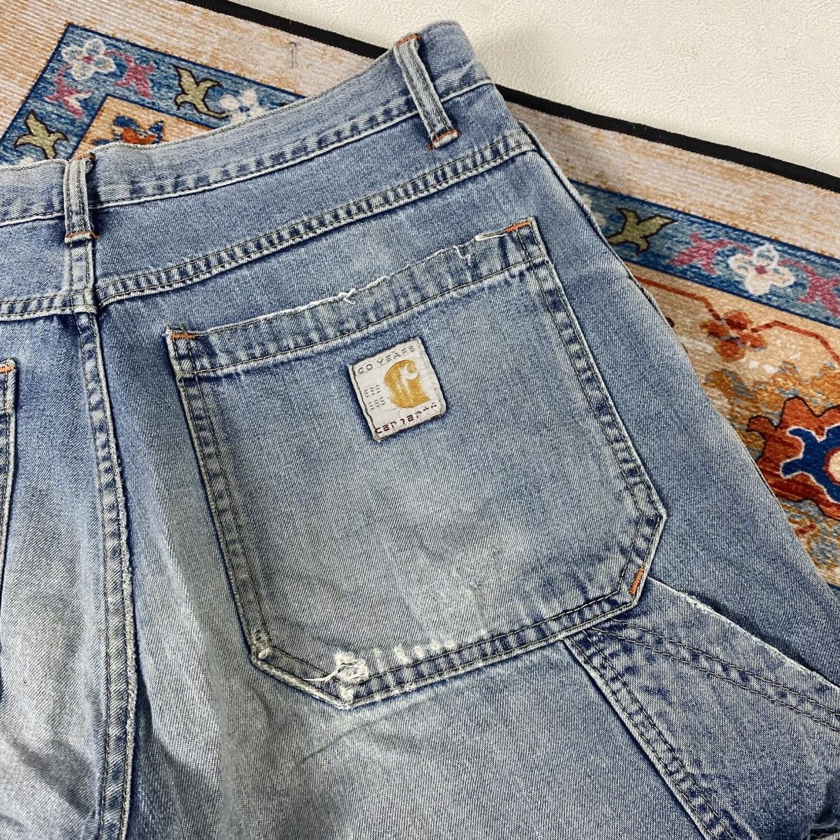Carhartt Vtg Carhartt 100 Years Distressed Carpenter Jort Pants Size US 32 / EU 48 - 12 Thumbnail