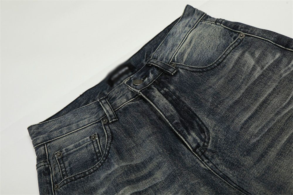 Jean Casual men's punk retro distressed straight jeans Size US 32 / EU 48 - 3 Thumbnail