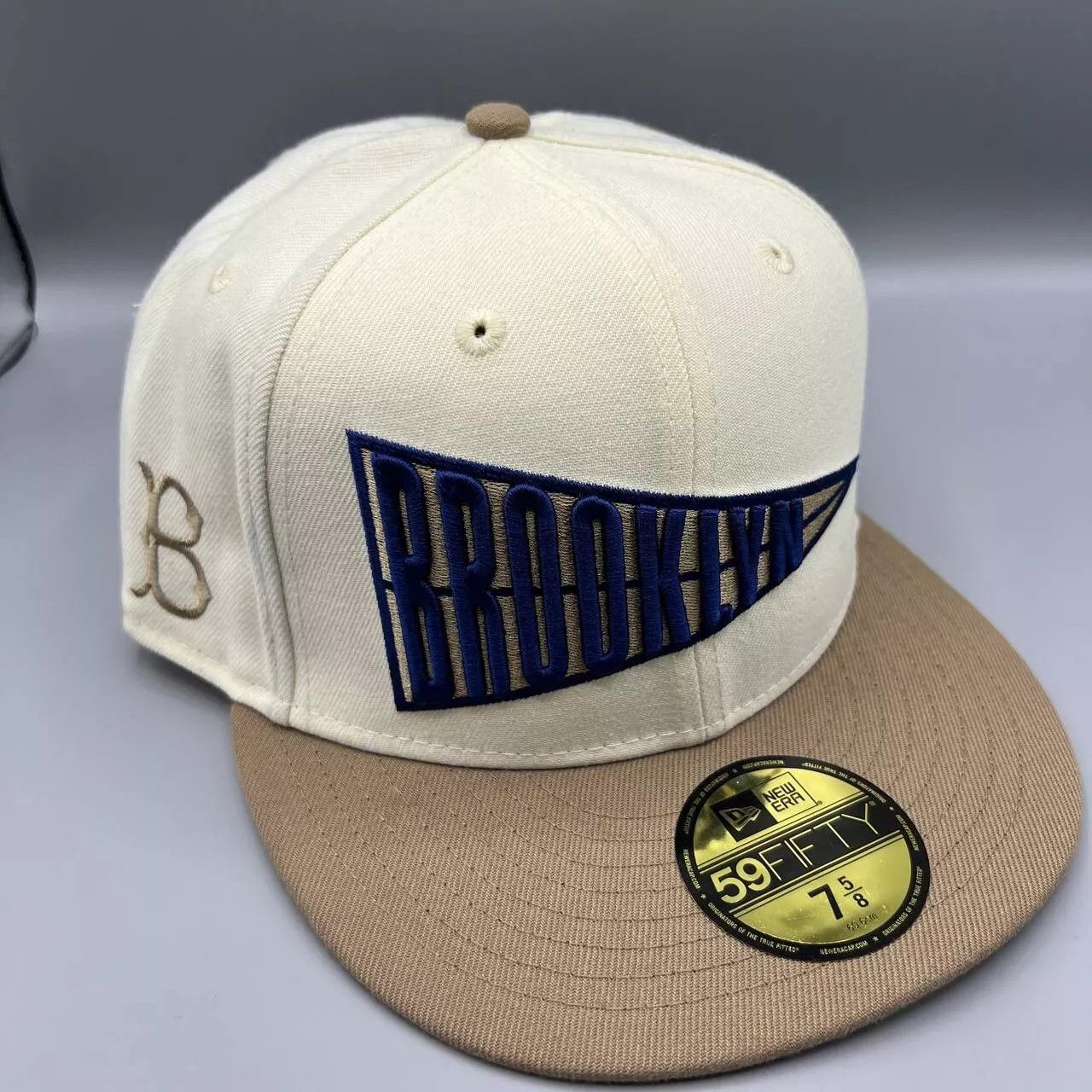 New Era Brooklyn Dodgers Hat Men 7 5/8 59Fifty MLB Fitted Cap New Size ONE SIZE - 1 Thumbnail