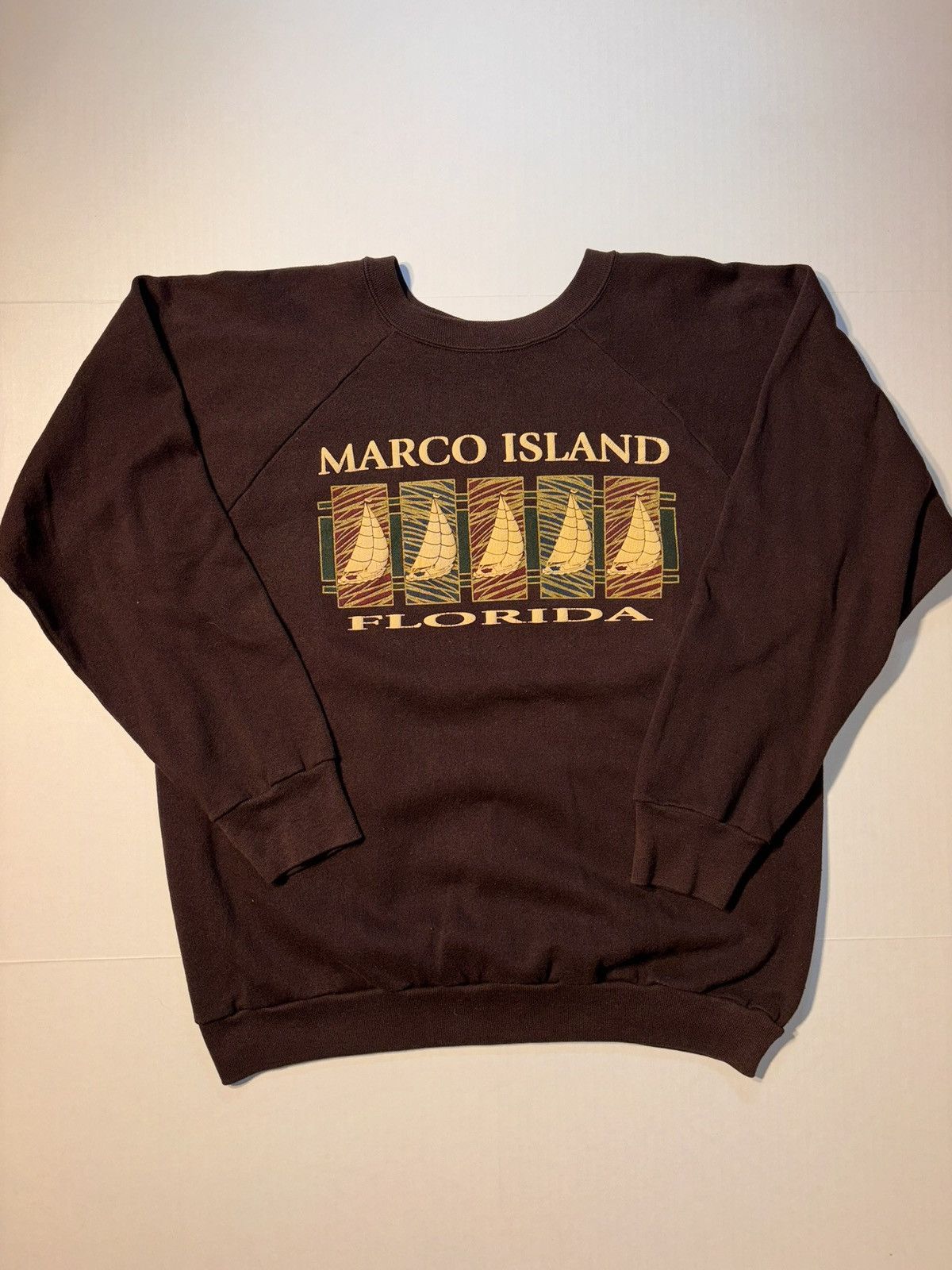 Signal Sport Vtg Marco Island Florida Sailboats 90’s Raglan Crewneck USA Size US XL / EU 56 / 4 - 1 Thumbnail