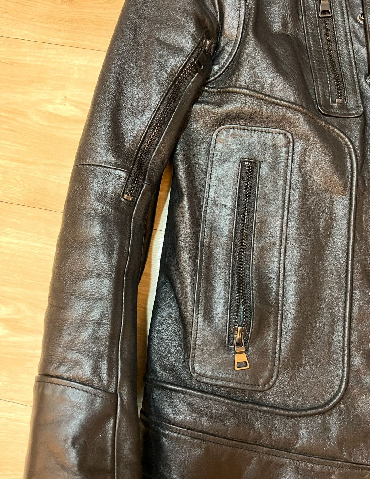 Balmain Balmain SS10 Decarnin Bondage strap Militant leather jacket Size US M / EU 48-50 / 2 - 4 Thumbnail