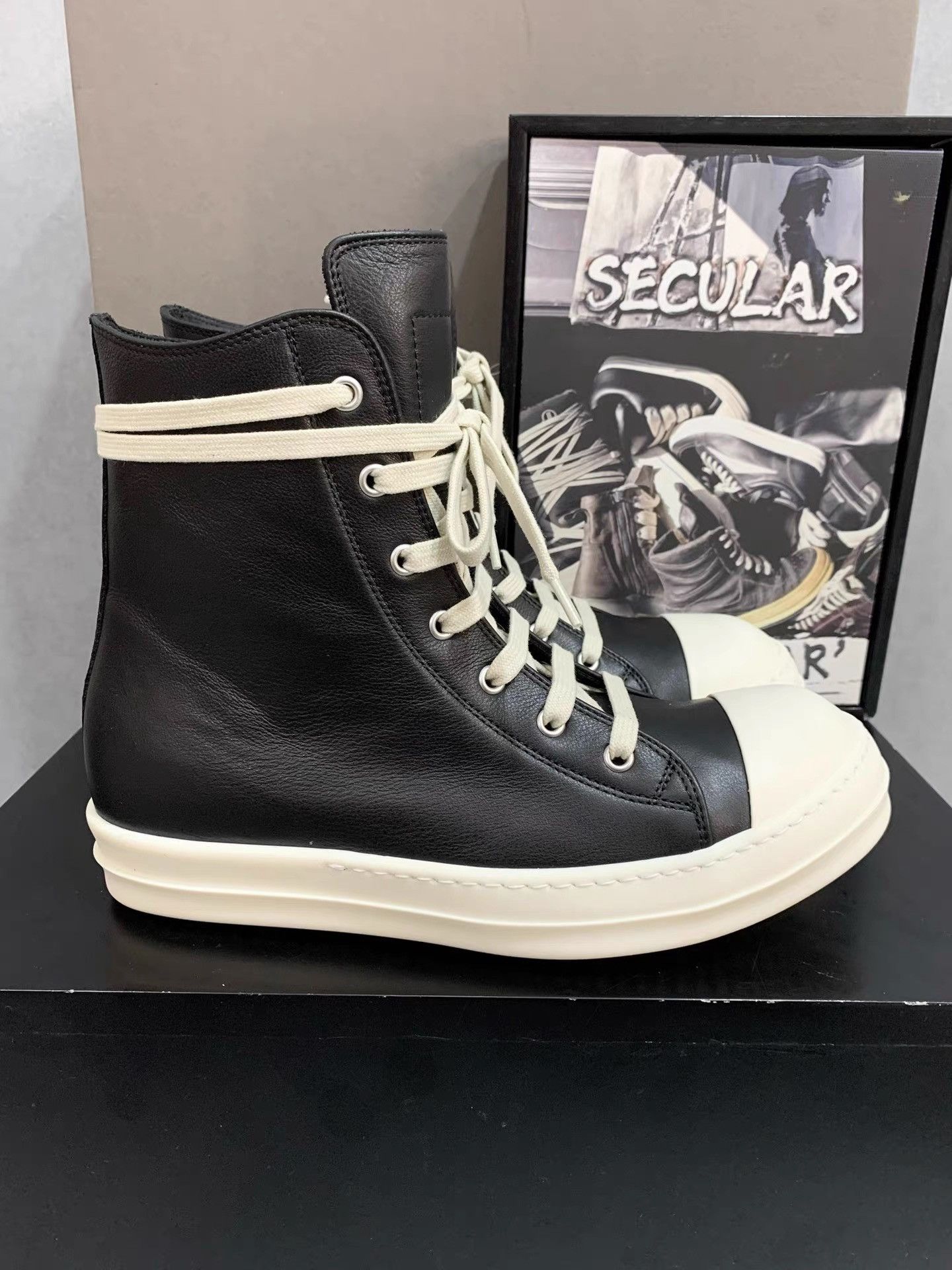 Rick Owens Rick Owens 25FW Mainline Leather High-Top Big Converse K34 Size US 6 / IT 36 - 4 Thumbnail