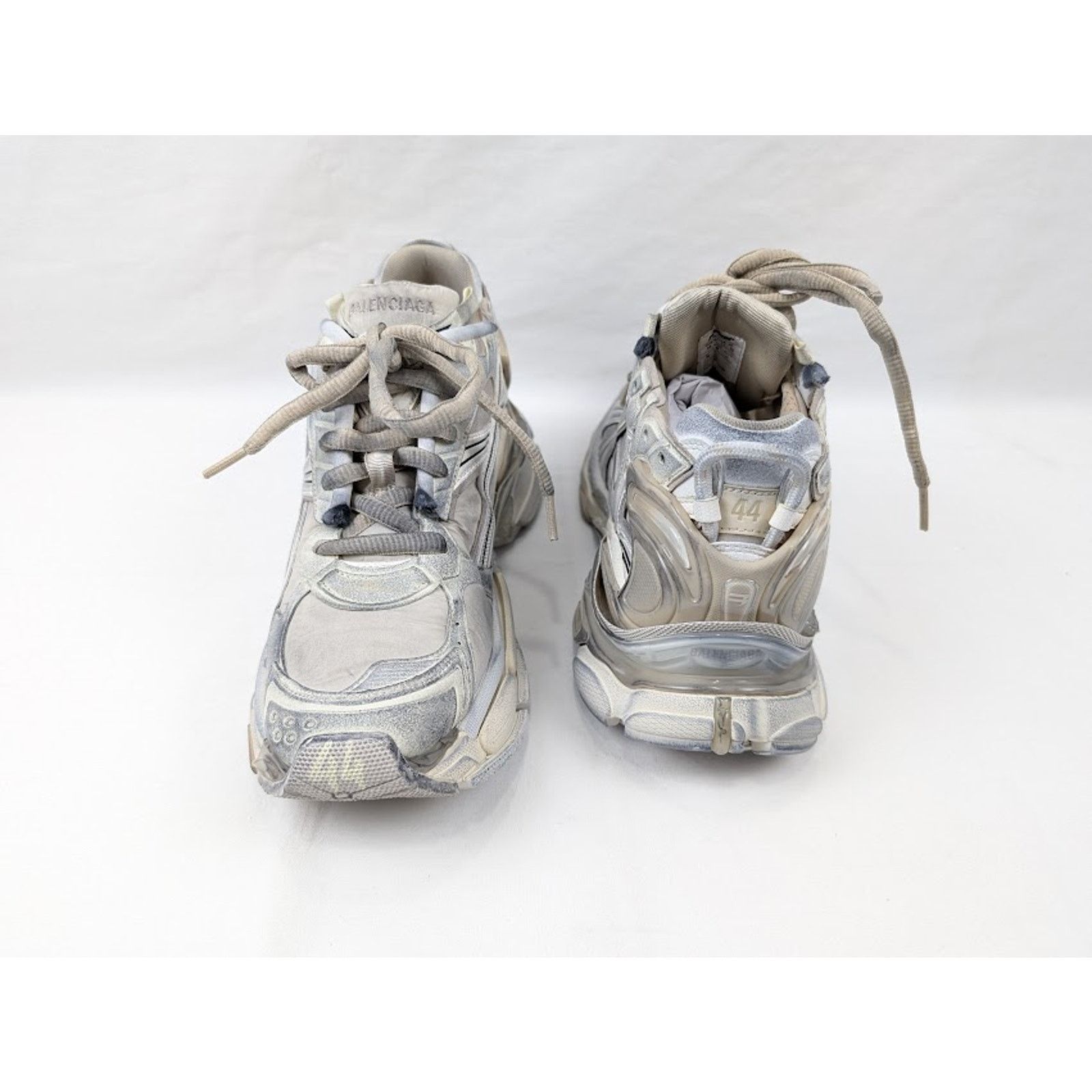 Balenciaga o1rshd1 Nylon/Suede/Mesh/w Runners in Beige Size US 12 / EU 45 - 19 Thumbnail