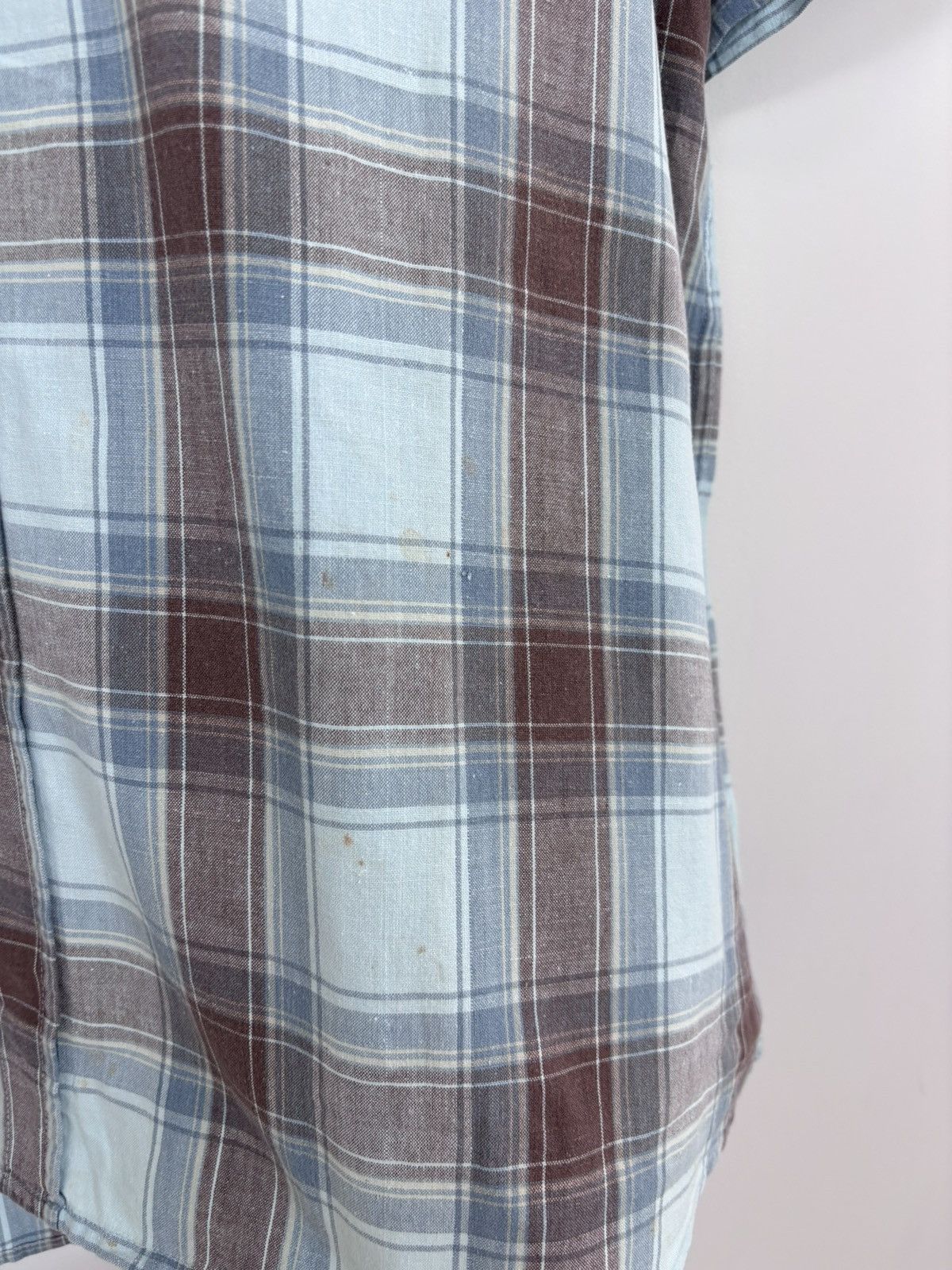 Avirex Vintage Avirex Plaid Check Blue Brown Short Sleeve Shirt Size US XXL / EU 58 / 5 - 7 Thumbnail