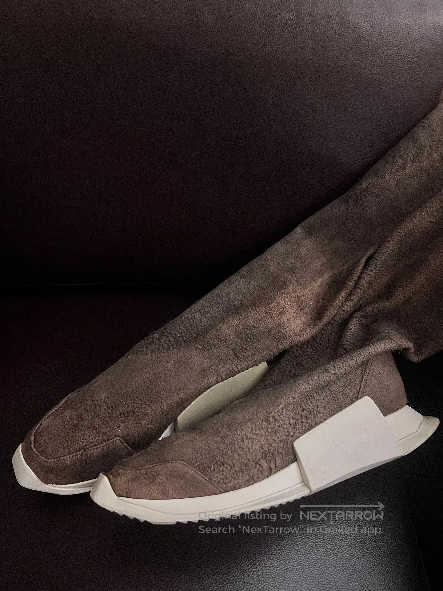 Rick Owens Rick Owens Glitter Suede High Top Boots. Size US 12 / EU 45 - 1 Thumbnail
