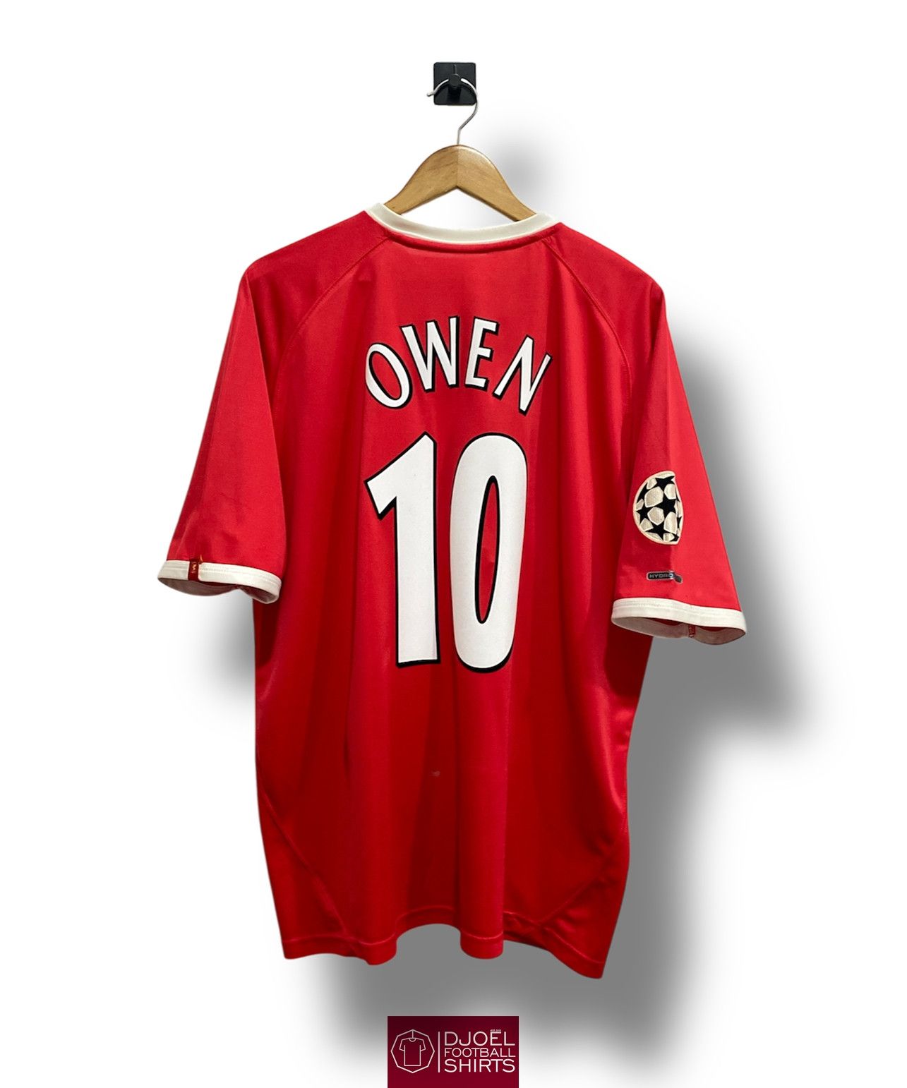 Reebok Liverpool FC 2001 Home UCL Michael OWEN #10 Ballon d'Or Size US XL / EU 56 / 4 - 2 Thumbnail