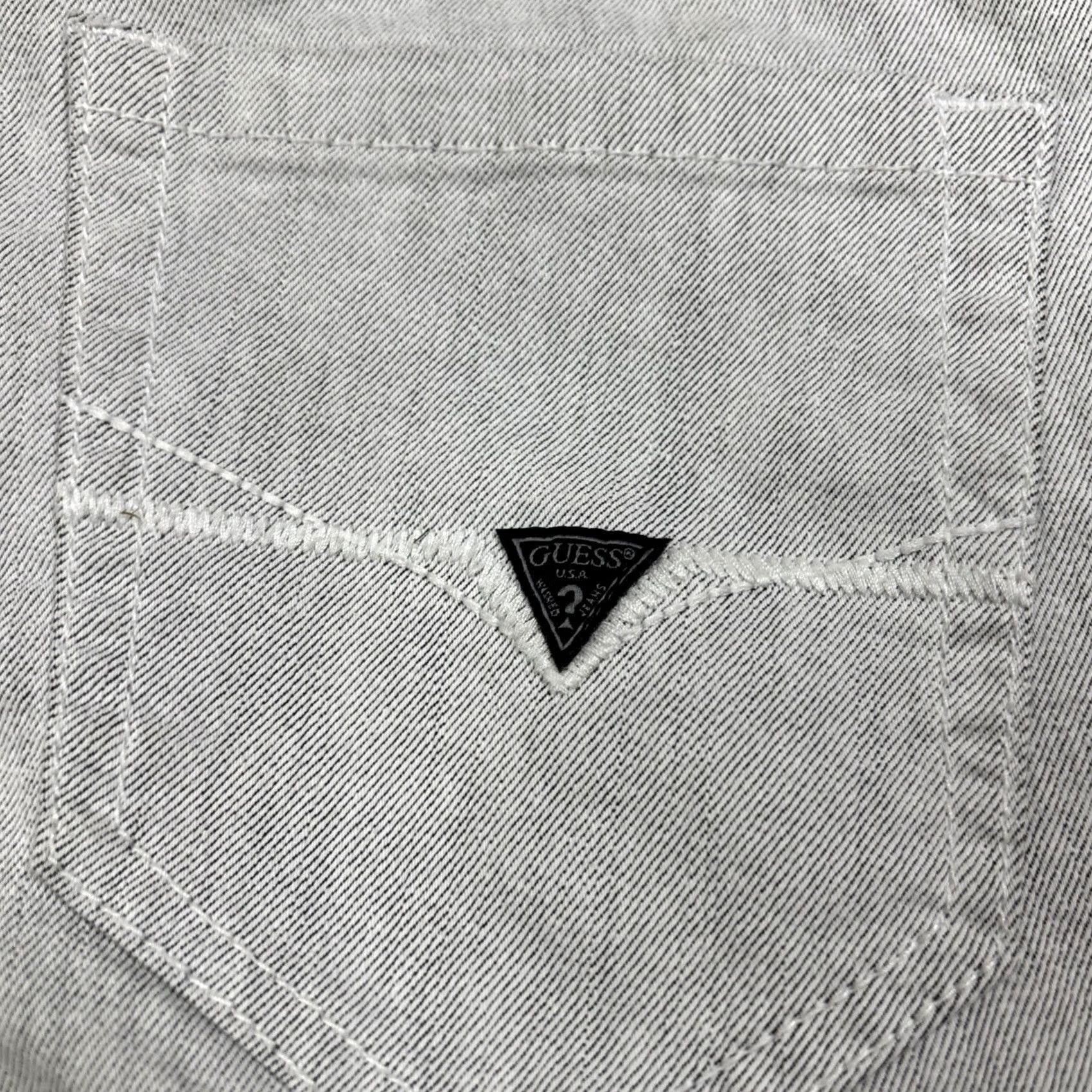 Guess GUESS Jeans Skinny FIT Men 29 x 30 Denim Gray White Vintage Distressed 5-Pocket Mens Regular Inseam 30 Rise Classic Slim Size US 29 - 3 Thumbnail