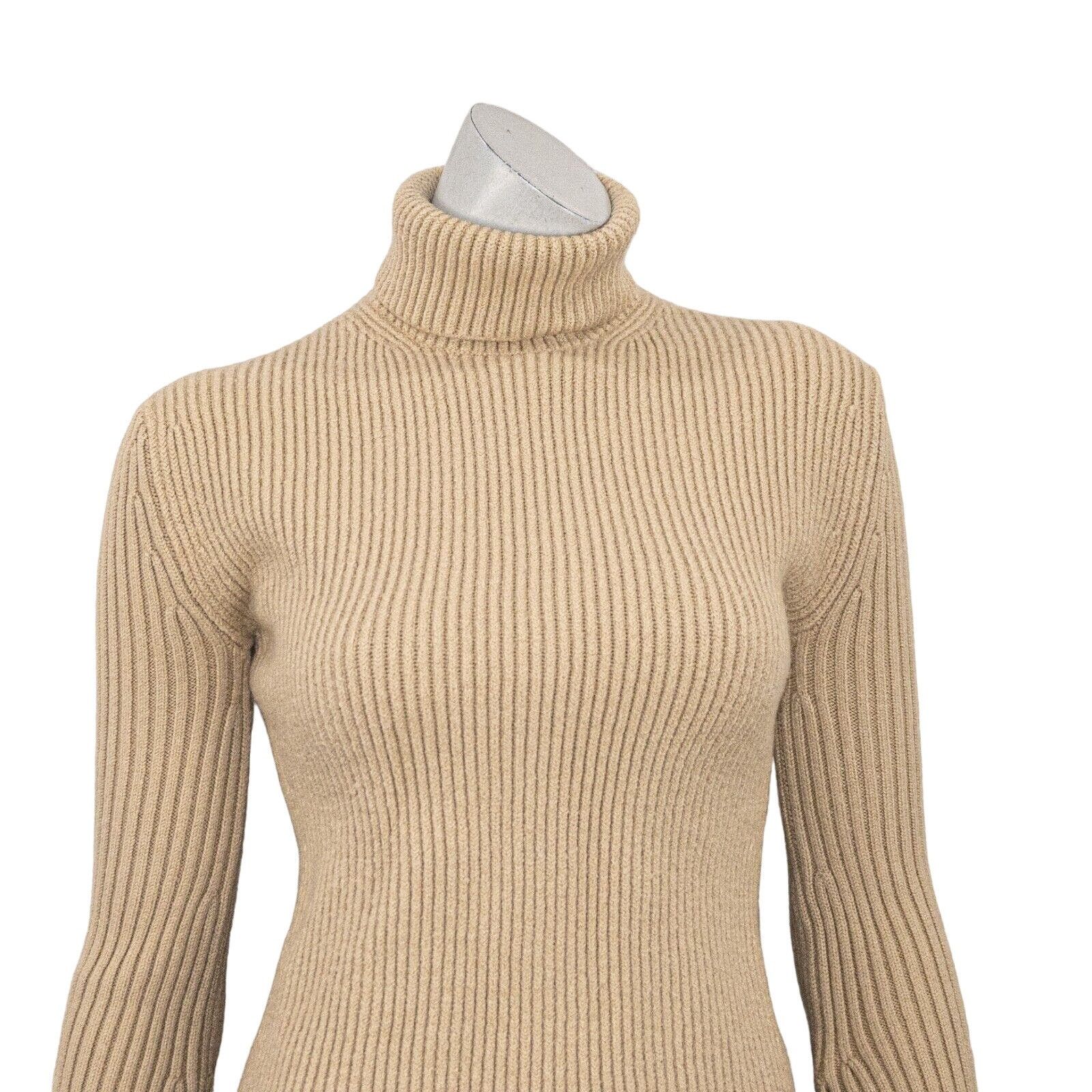 St. John ST JOHN Ribbed Wool Turtleneck Sweater oversize cuffs Size S / US 4 / IT 40 - 9 Thumbnail