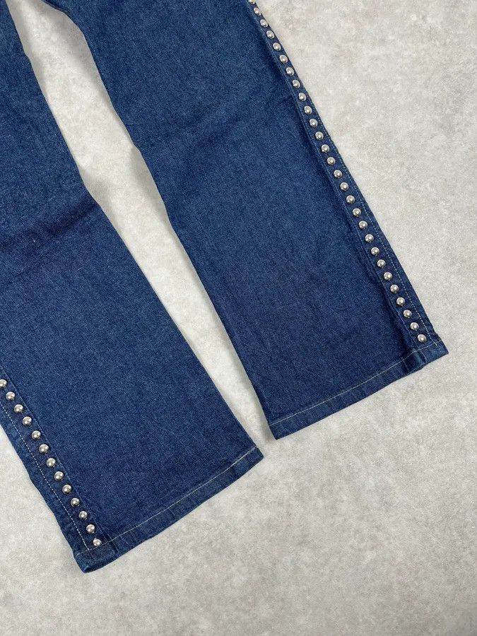Dolce & Gabbana 2000s Dolce & Gabbana Navy Studded Jeans Size 24" / US 00 / IT 34 - 7 Thumbnail
