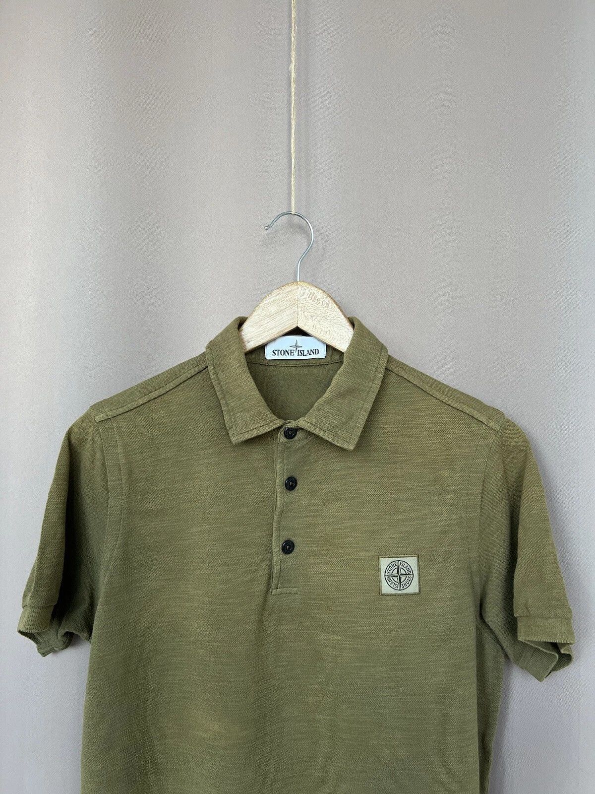 Stone Island Stone Island Patch Program Polo Shirt Mens Size M Khaki Size US M / EU 48-50 / 2 - 2 Thumbnail