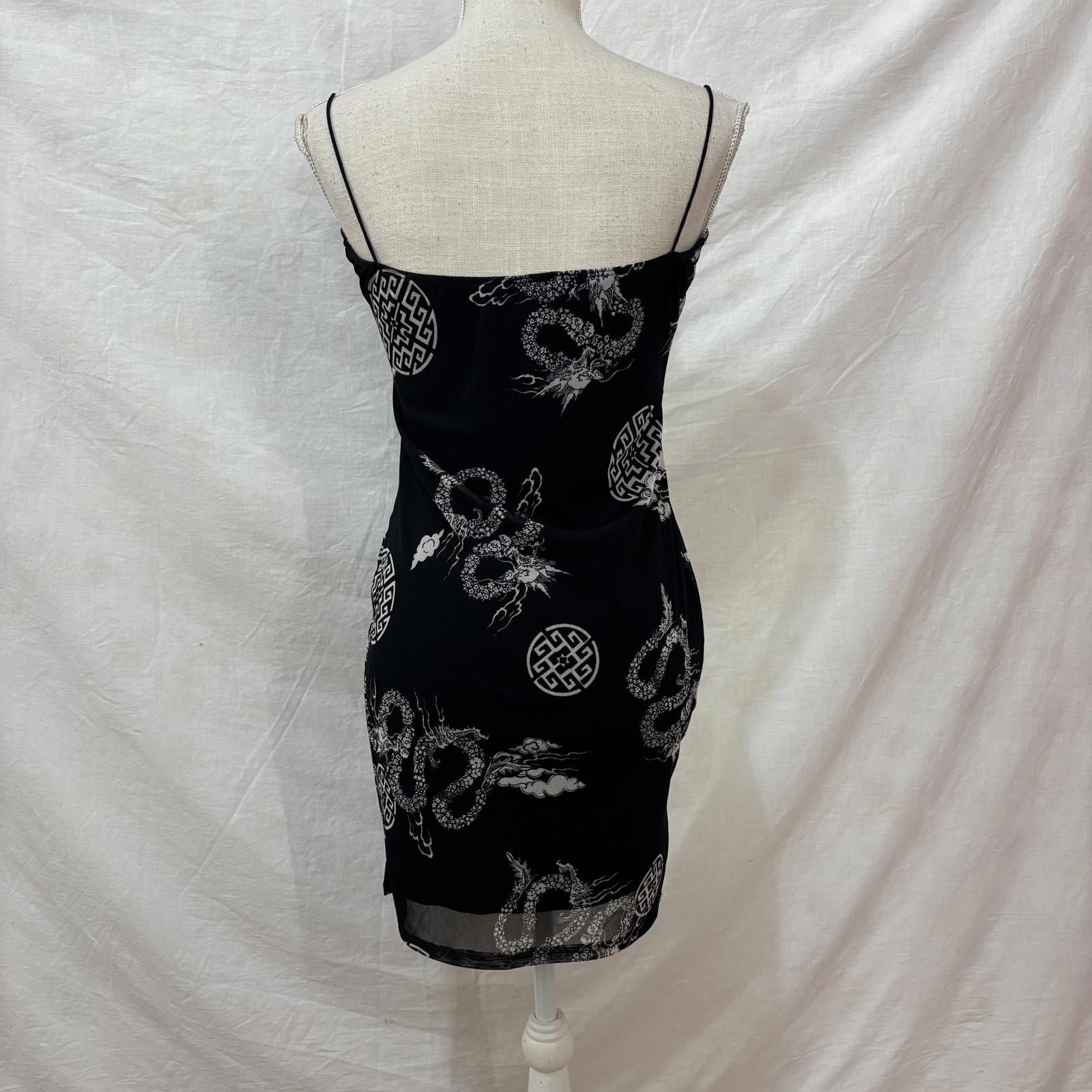 Windsor Smith Y2K Windsor mesh dragon oriental style mini dress Size L / US 10 / IT 46 - 2 Thumbnail