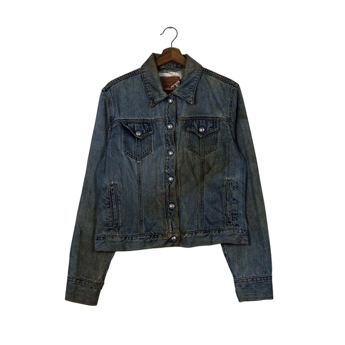 Levi's 📌Vintage Trucker Denim Jeans Rusty Design Levi's Size US L / EU 52-54 / 3 - 2 Thumbnail