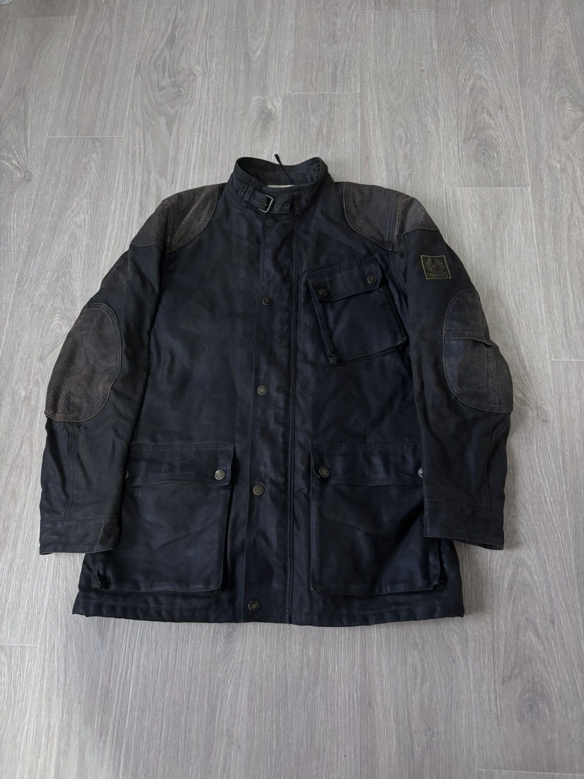 Belstaff Vintage Belstaff leather waterproof jacket mens 90s Size US XL / EU 56 / 4 - 1 Thumbnail
