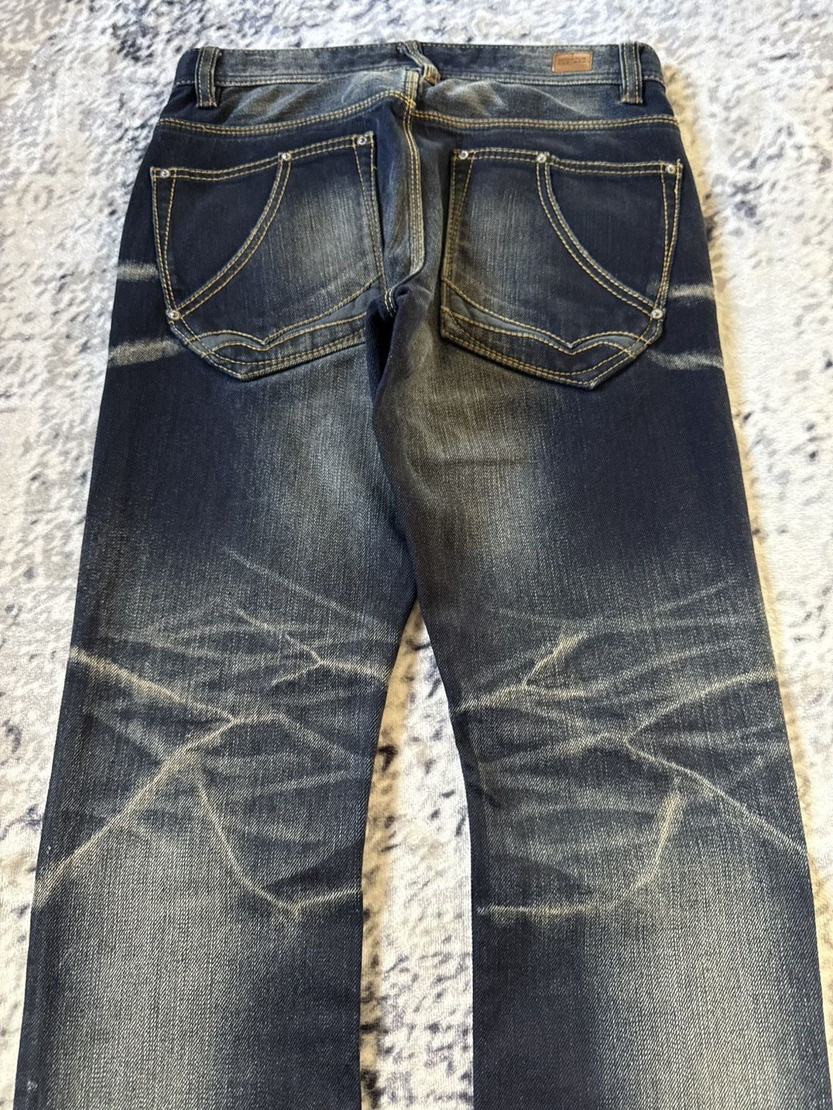 Nicole Club Nicole Club Japan Mud Wash Contrast Stitch Flare Jeans Rare Size US 29 - 4 Thumbnail