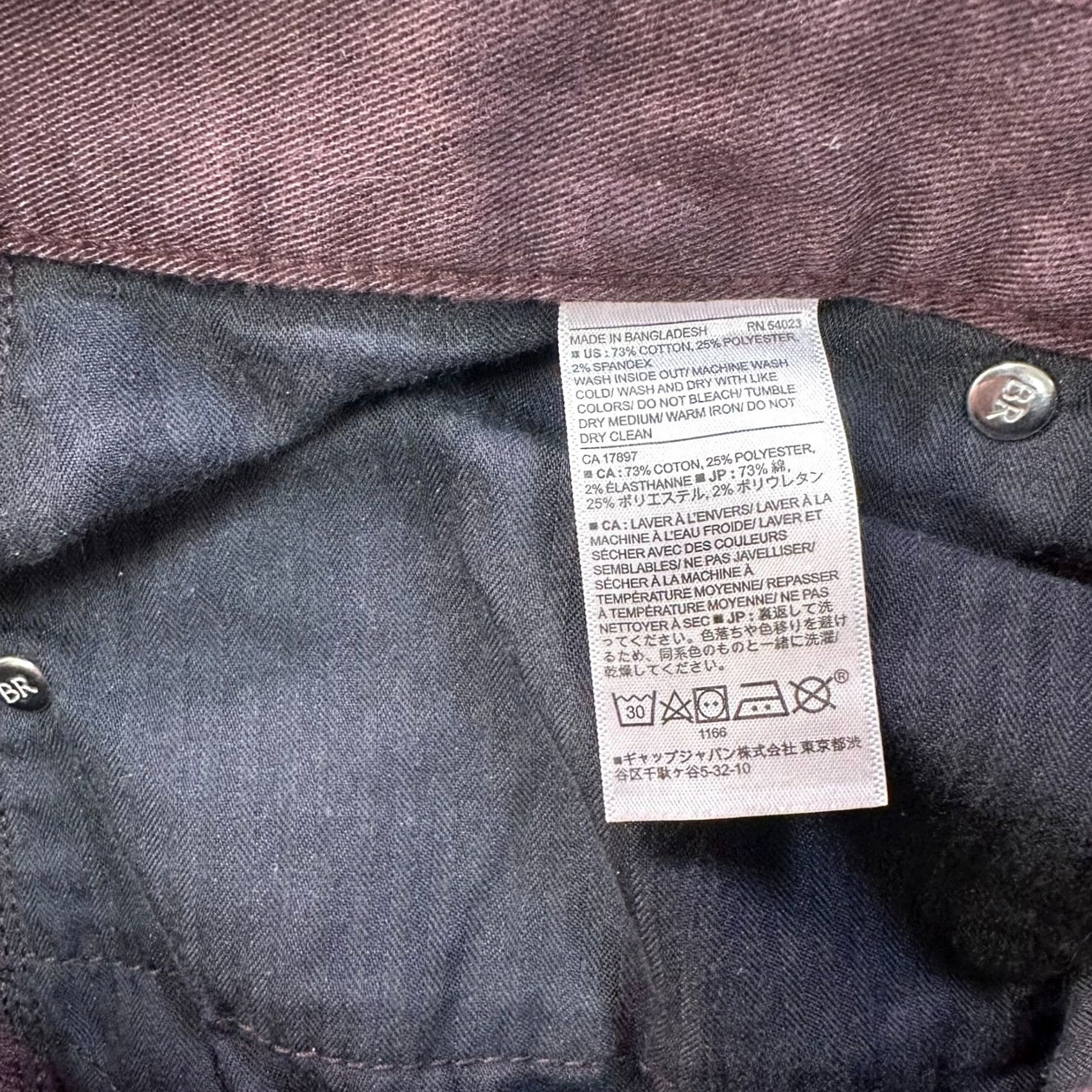 Banana Republic Banana Republic Jeans Mens Slim 31x32 Red Burgundy Denim Stretch 5-Pocket Straight Size US 31 - 4 Thumbnail