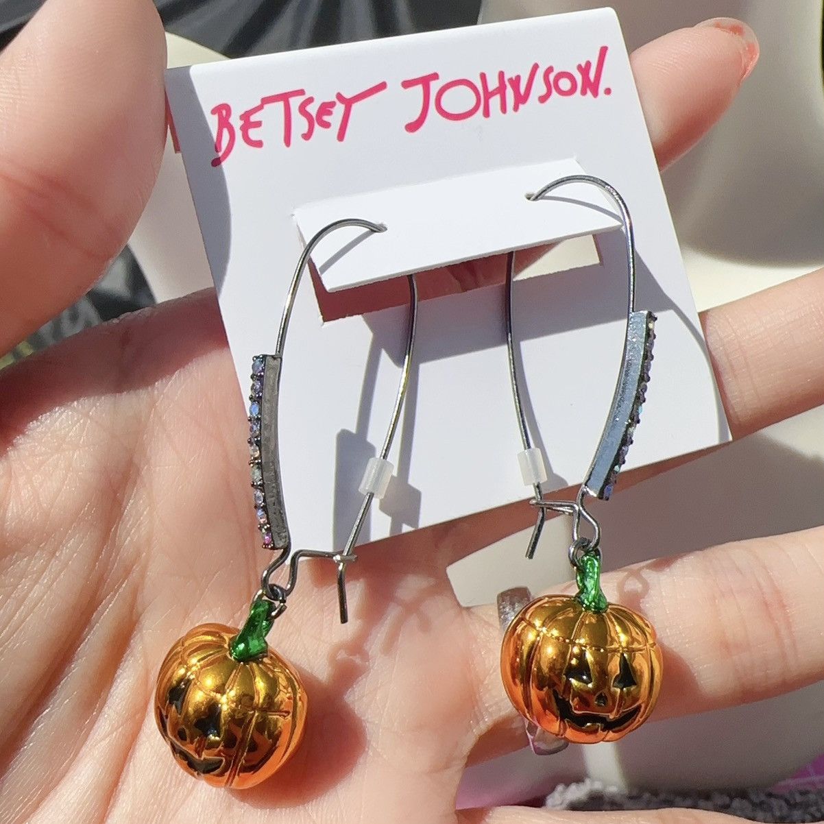 Betsey Johnson Betsey Johnson Orange Pumpkin Hallowed Drop Halloween Dangle Size ONE SIZE - 2 Thumbnail