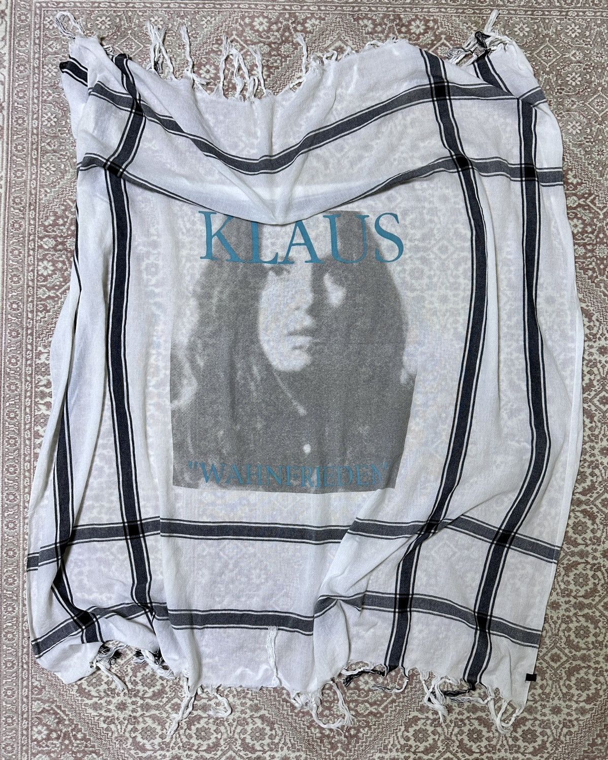 image of Undercover 06Ss "t" Klaus Afghan Stole in White, Men's