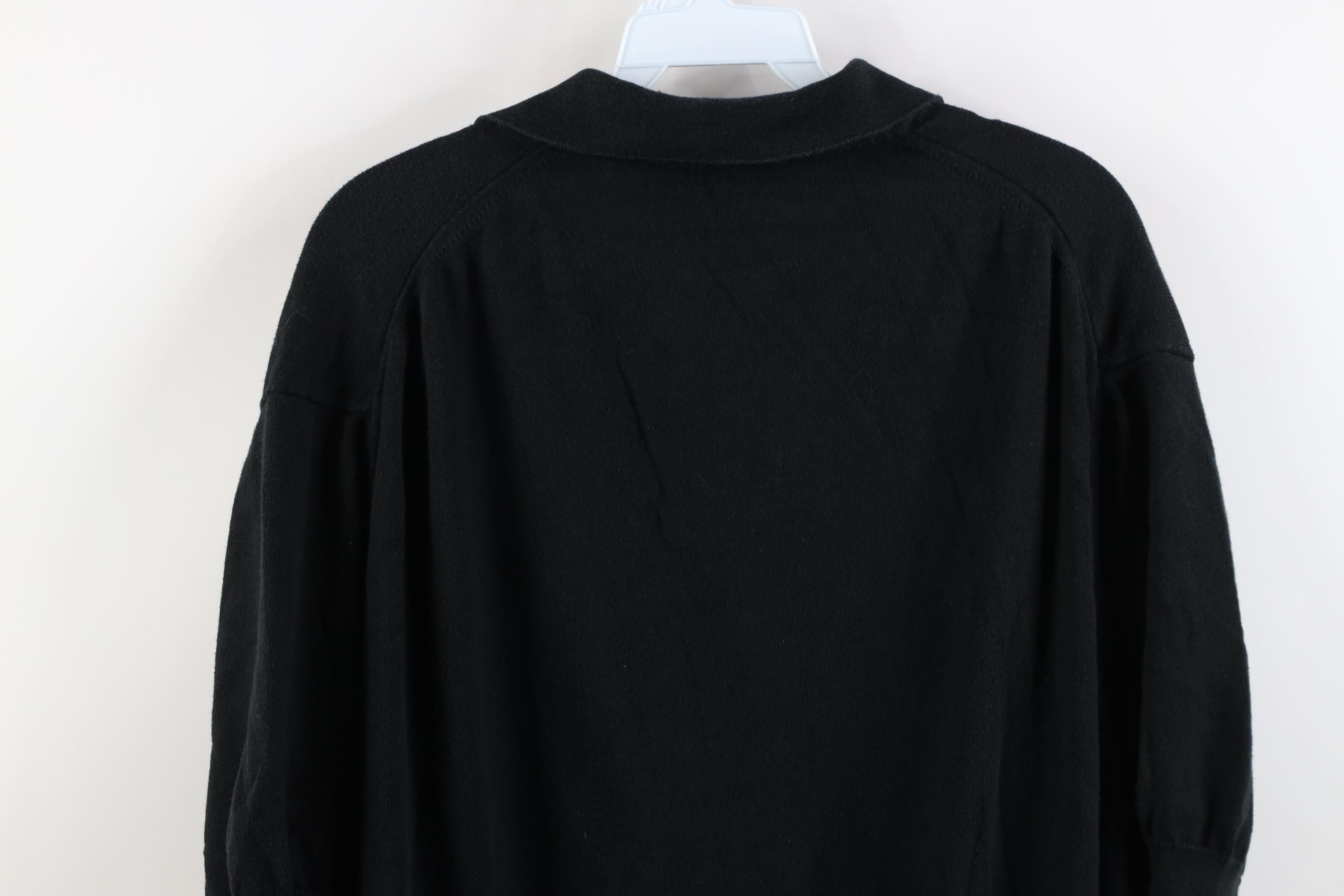 Vintage Vintage 90s Streetwear Knit Collared Pullover Polo Black Size US XL / EU 56 / 4 - 9 Thumbnail