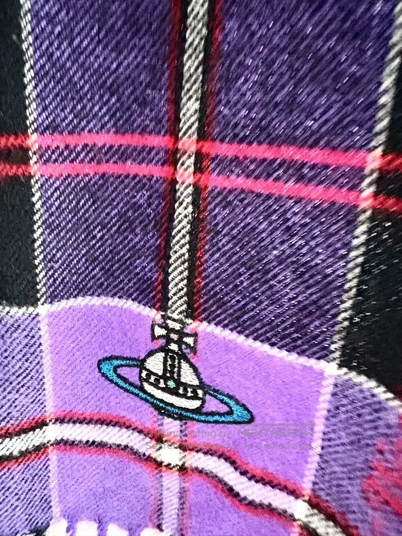 Vivienne Westwood Vivienne Westwood Vintage Purple Striped Saturn Scarf Size ONE SIZE - 3 Thumbnail