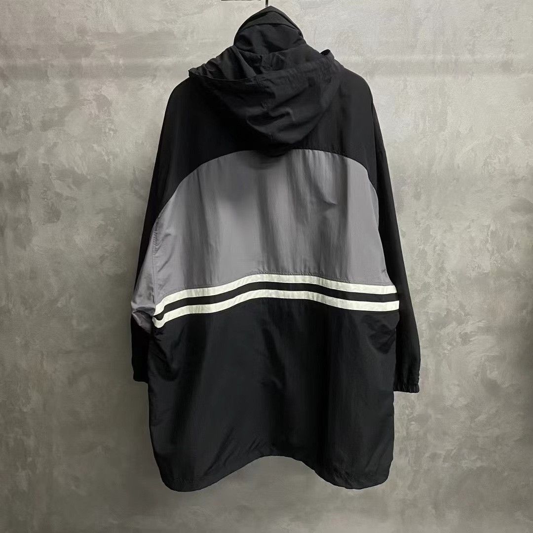 Balenciaga Balenciaga Black Gray Logo Embroidered Jacket Size US M / EU 48-50 / 2 - 2 Thumbnail