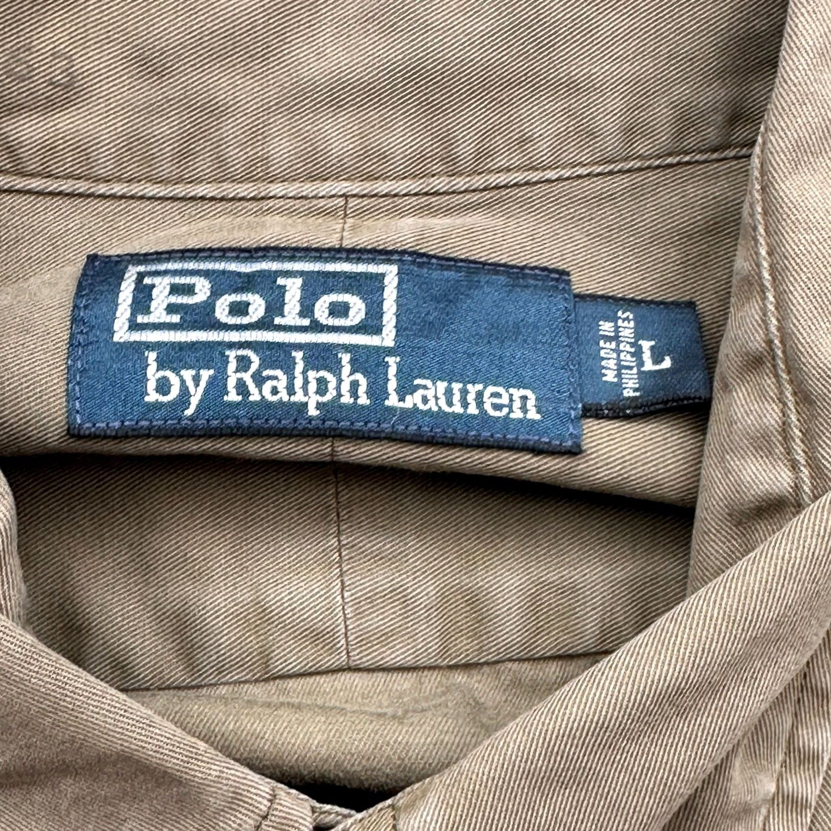 Polo Ralph Lauren Polo Ralph Lauren Twill Button-Up Shirt Mens Large Long Sleeve Brown Size US L / EU 52-54 / 3 - 2 Thumbnail