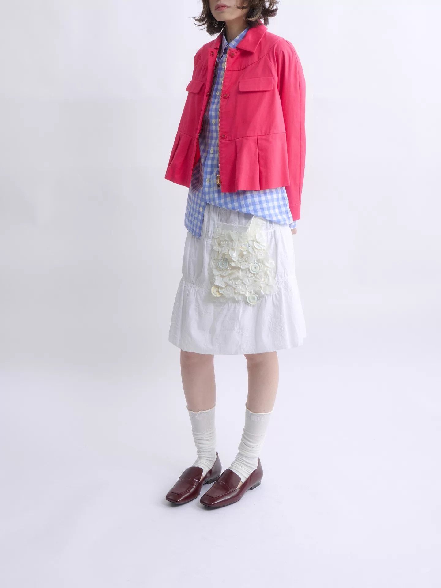 Miu Miu MIU MIU Women's Hot Pink Balloon Short Jacket Size XS / US 0-2 / IT 36-38 - 3 Thumbnail
