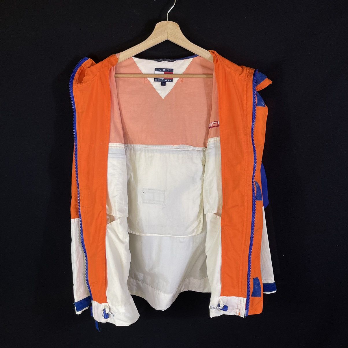 Tommy Hilfiger × Vintage Vintage 90s Tommy Hilfiger Sailing Reflective Hoodie Jacket Size US L / EU 52-54 / 3 - 9 Thumbnail