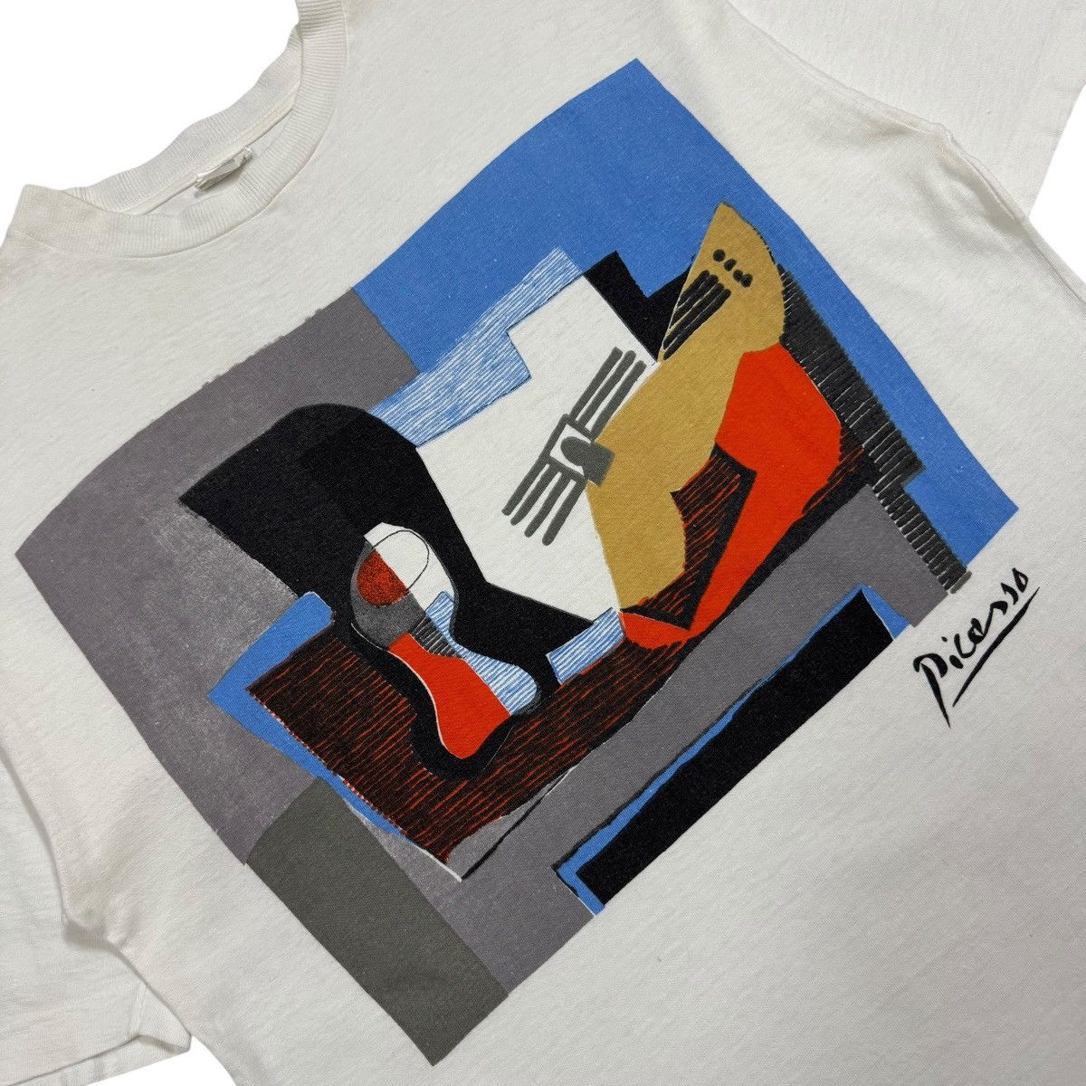 Art Comes First Vtg🔥80’s Pablo Picasso Pop Art Tee Size US M / EU 48-50 / 2 - 5 Thumbnail