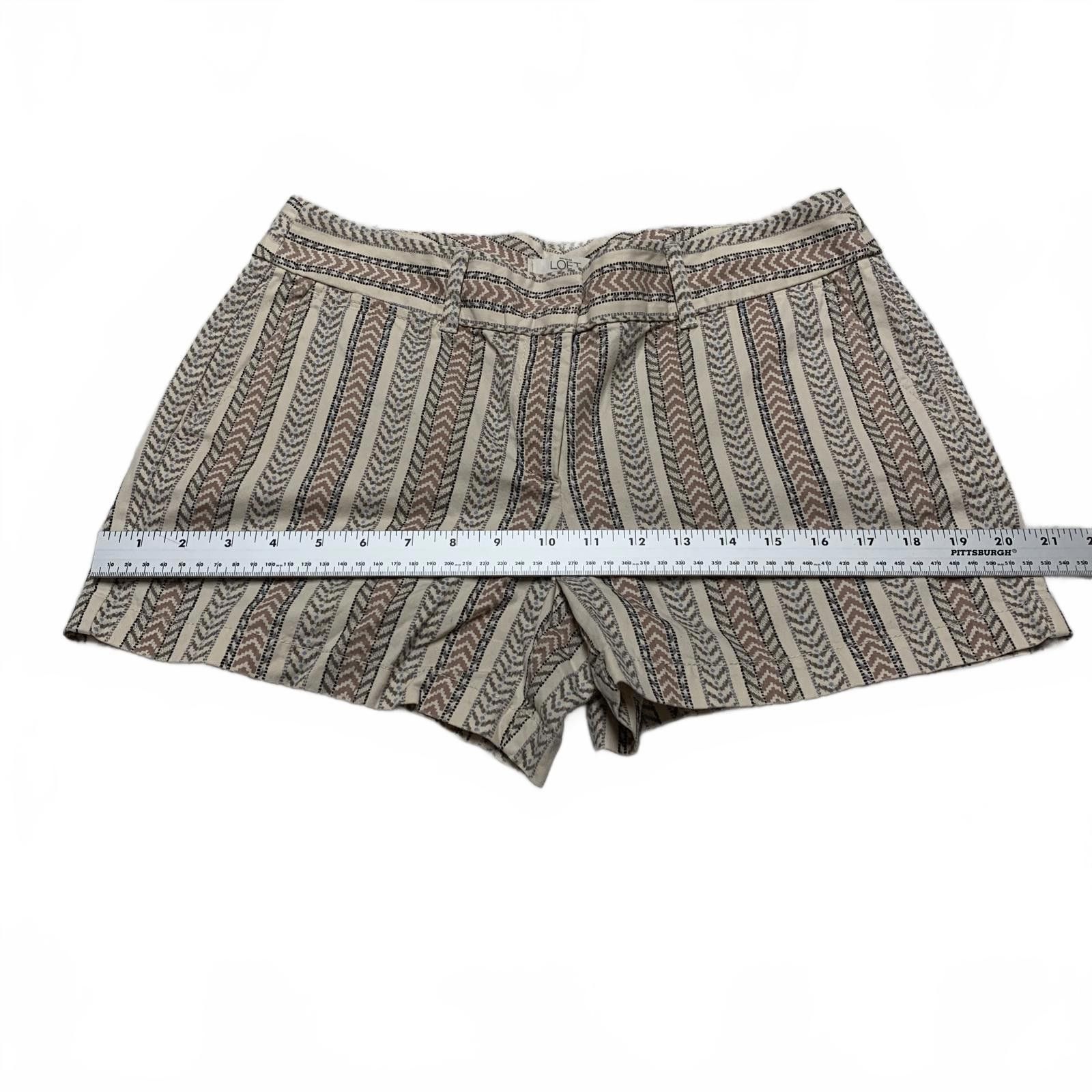 Other LOFT Women's Sz 2 Neutral Beige Vertical Striped Shorts Size 26" / US 2 / IT 38 - 7 Thumbnail